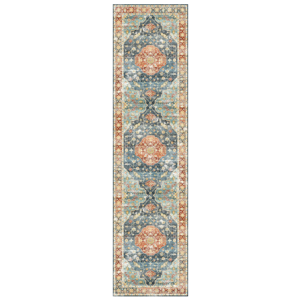 Avenza - Traditional Washable Long Runner Rug - 60x240cm
