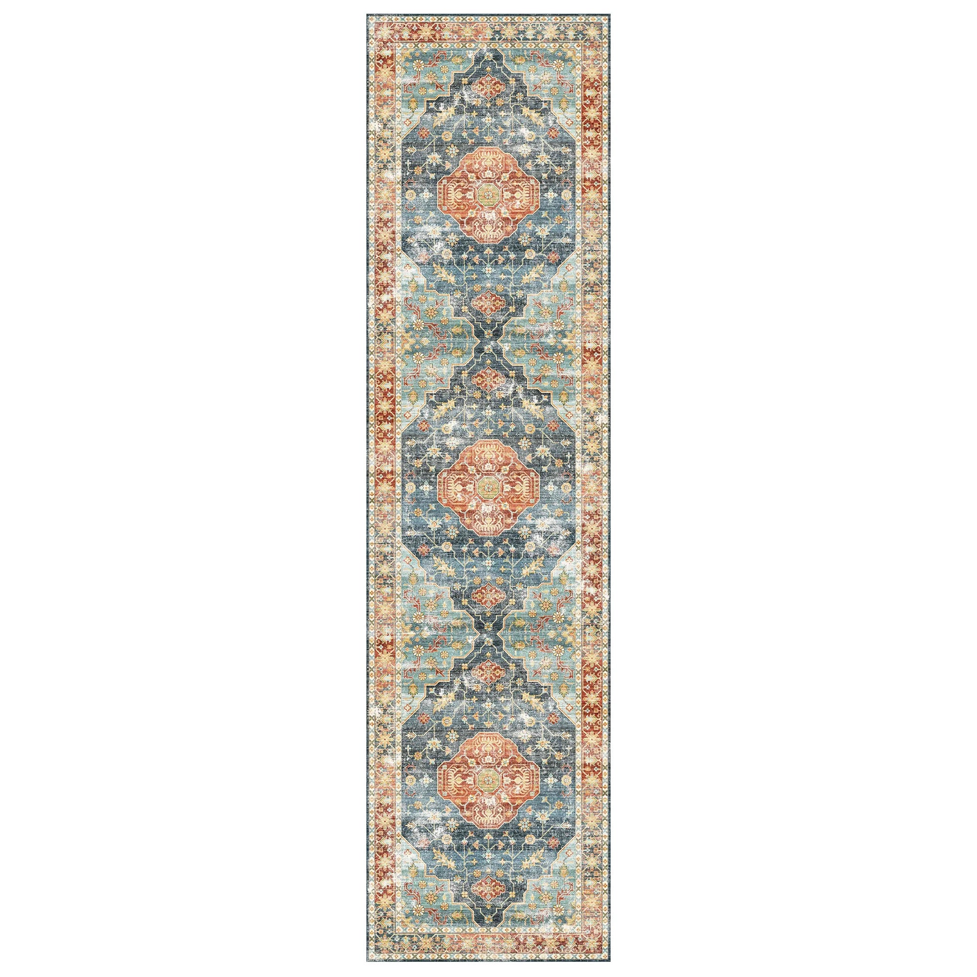 Avenza - Traditional Washable Long Runner Rug - 60x240cm