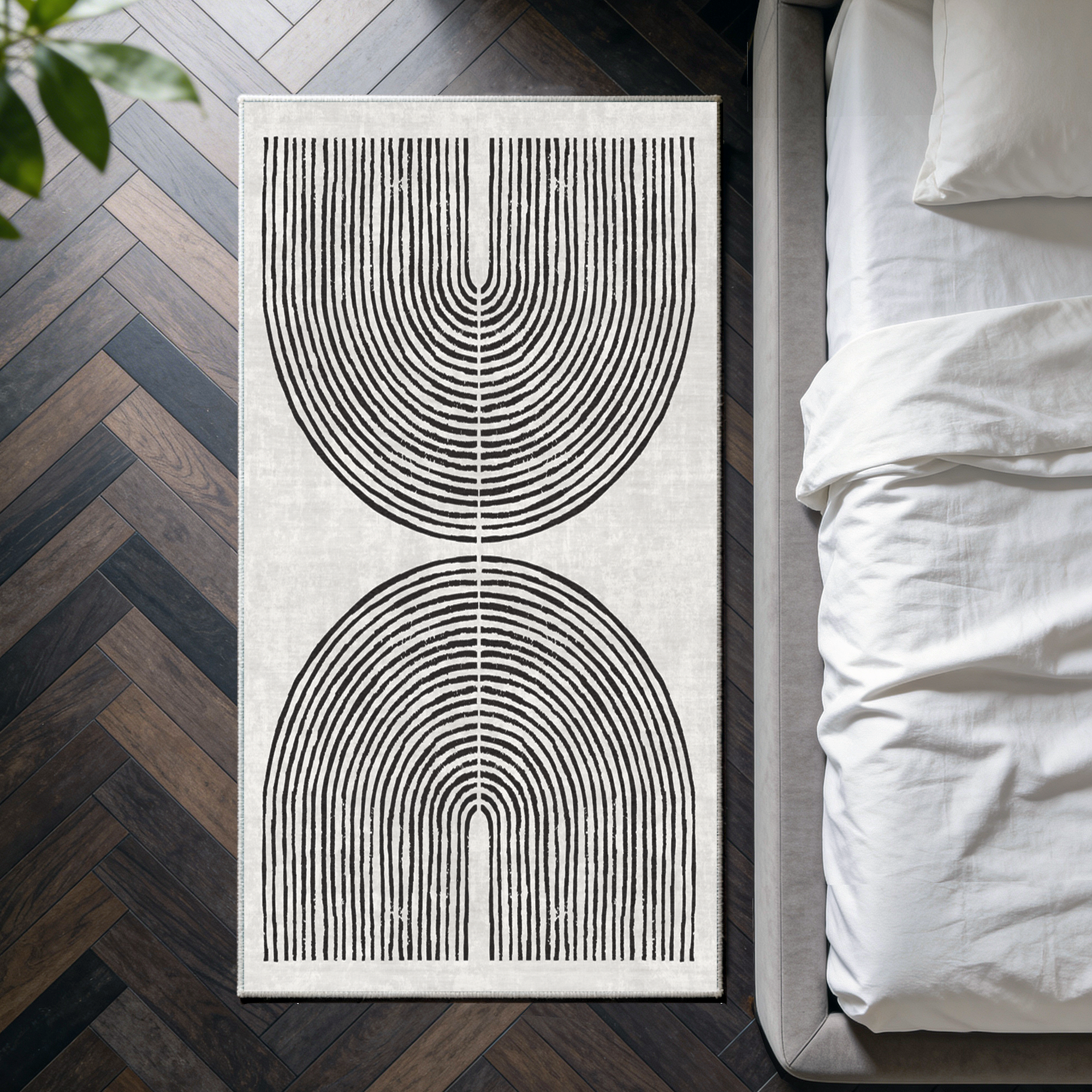 Brayen - Geometric Washable Kitchen Rug - 80x150cm