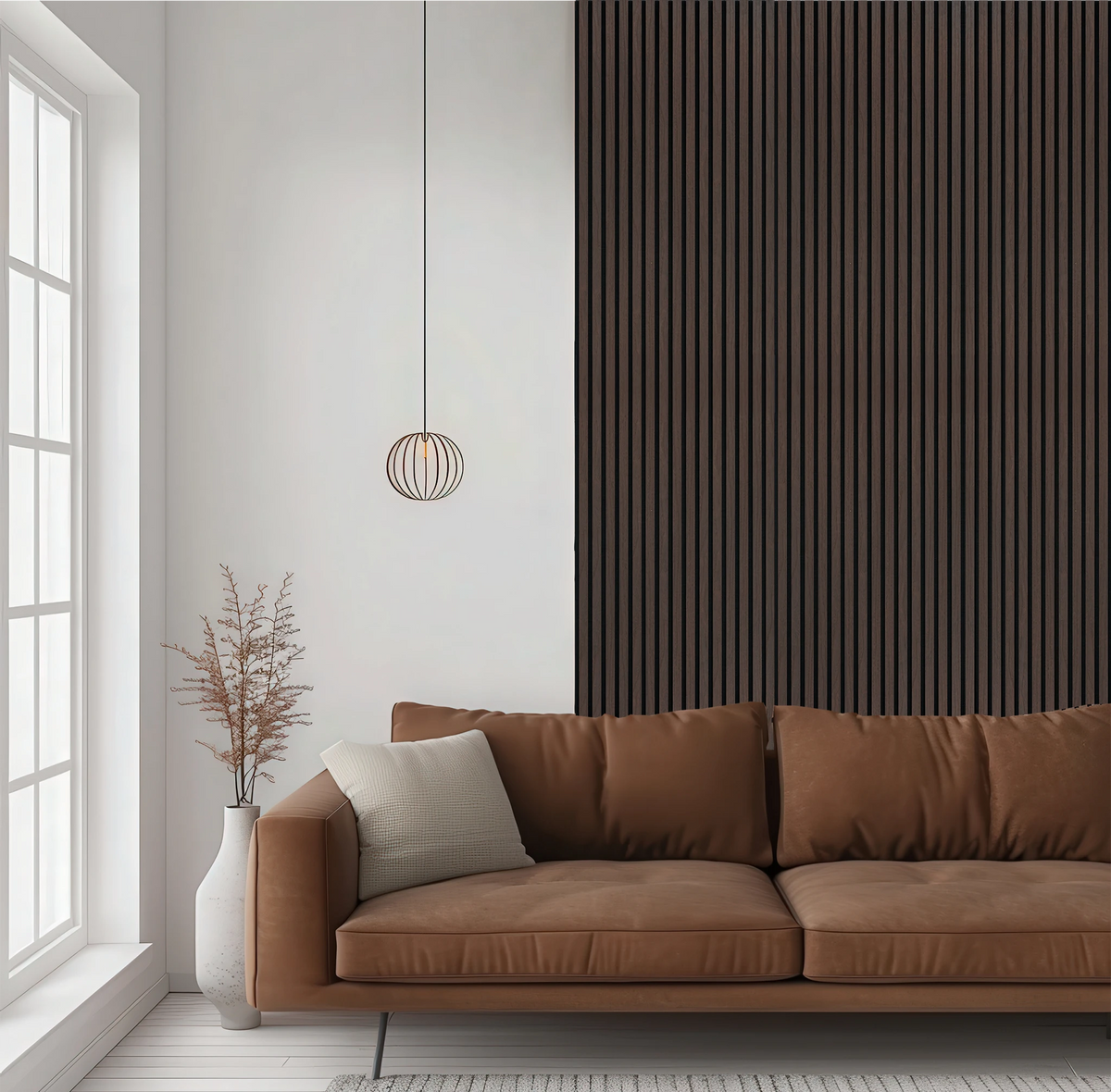 Acoustic Slat Wood Wall Panel - Smoked Oak - 2400 - 2 Pack – view 6