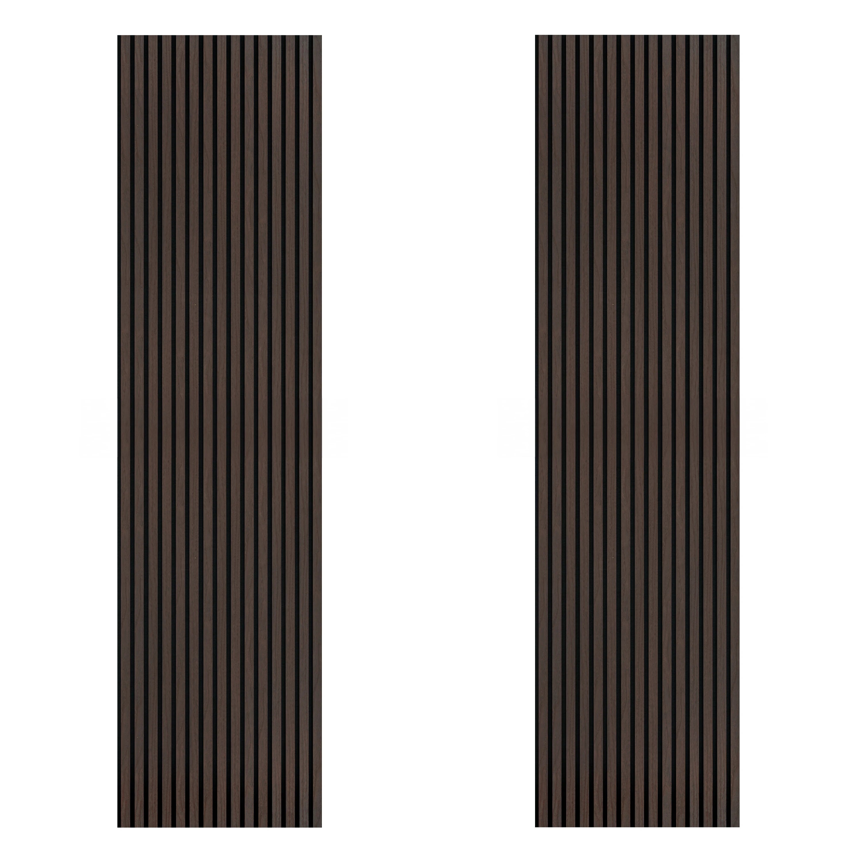 Acoustic Slat Wood Wall Panel - Smoked Oak - 2400 - 2 Pack