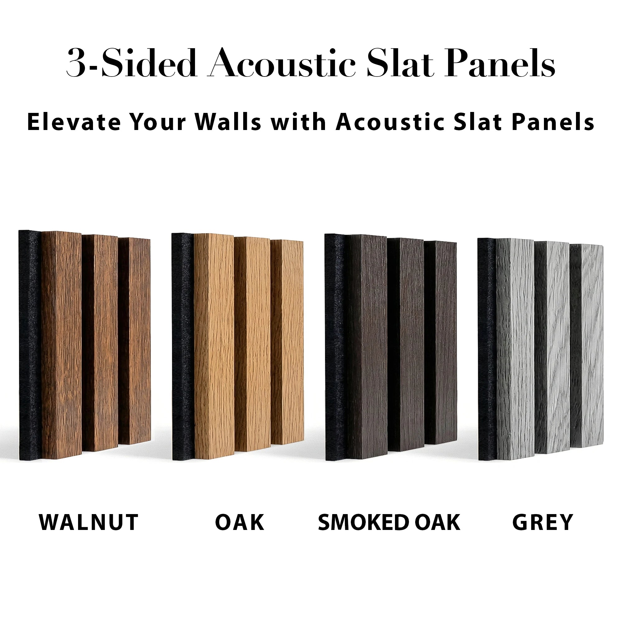 Acoustic Slat Wood Wall Panel - Walnut - SAMPLE – view 5