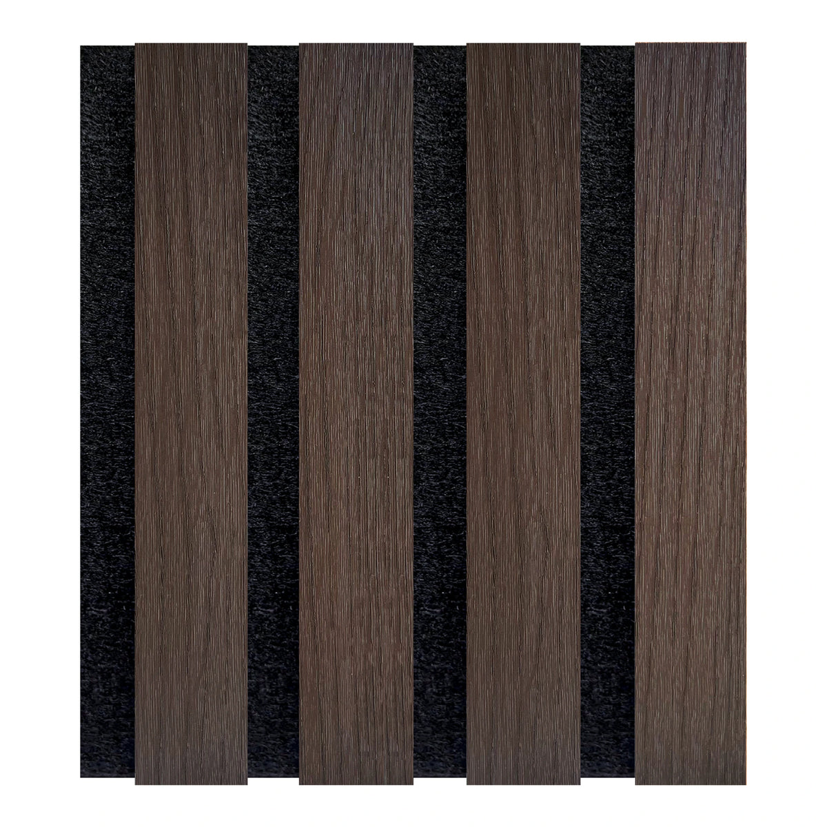 Acoustic Slat Wood Wall Panel - Smoked Oak - SAMPLE
