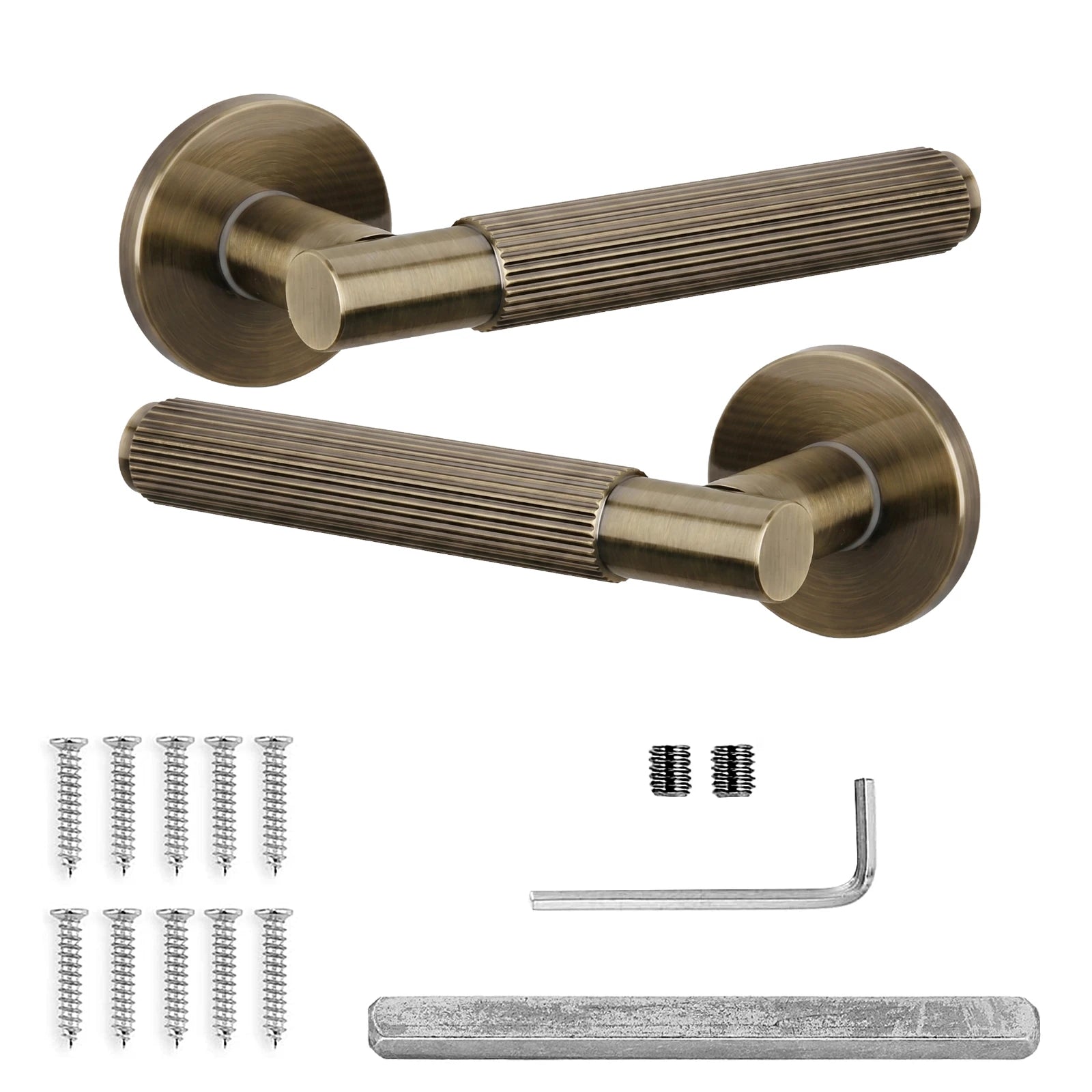 Hera Internal Door Handles - Antique Brass