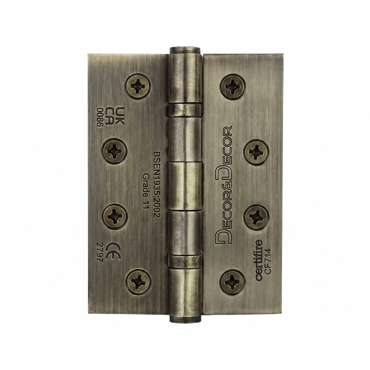 Ball Bearing Fire Rated Door Hinges - 102mm - Pair - Antique Brass – view 7