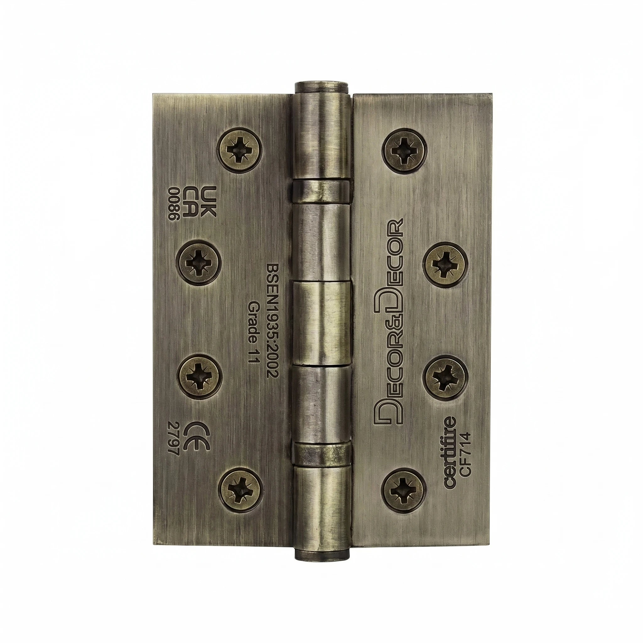 Ball Bearing Fire Rated Door Hinges - 102mm - Pair - Antique Brass – view 7