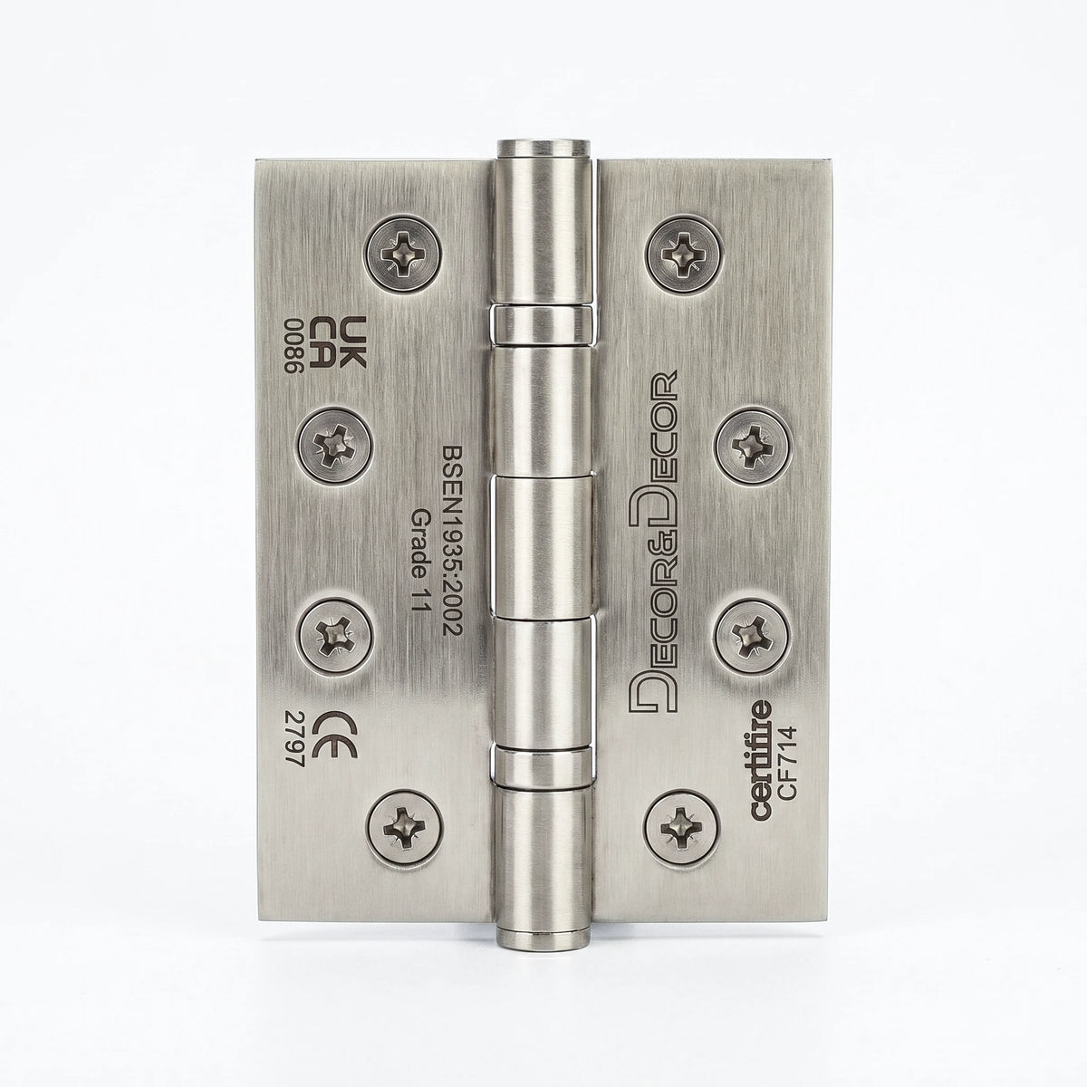 Ball Bearing Fire Rated Door Hinges - 102mm - Pair - Satin Nickel – view 9