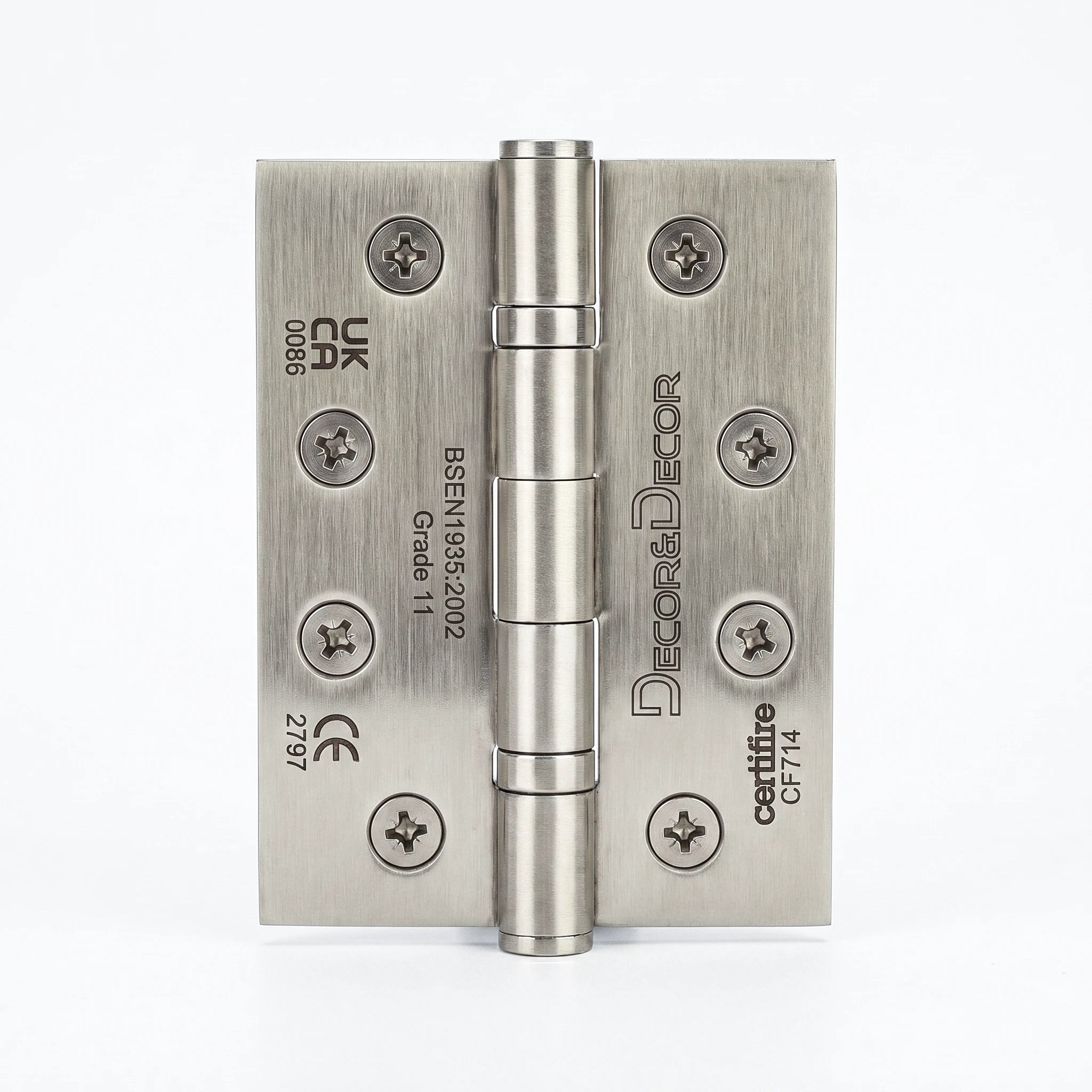 Ball Bearing Fire Rated Door Hinges - 102mm - Pair - Satin Nickel – view 9