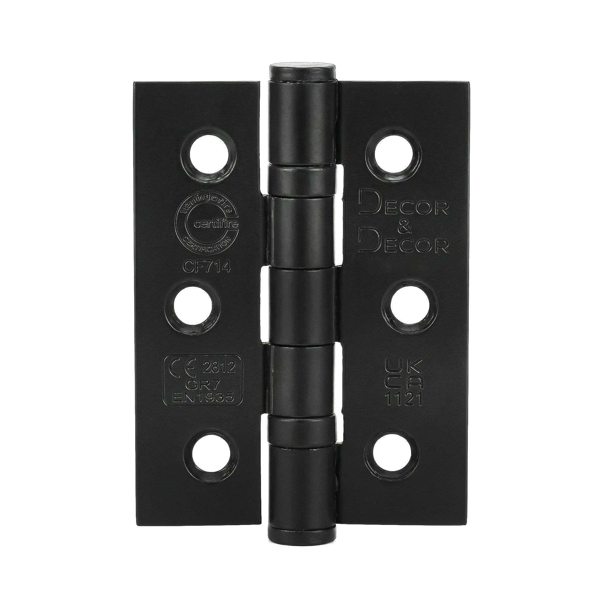 Ball Bearing Fire Rated Door Hinges - 3inch / 76mm - Matt Black - 4 Pairs – view 9
