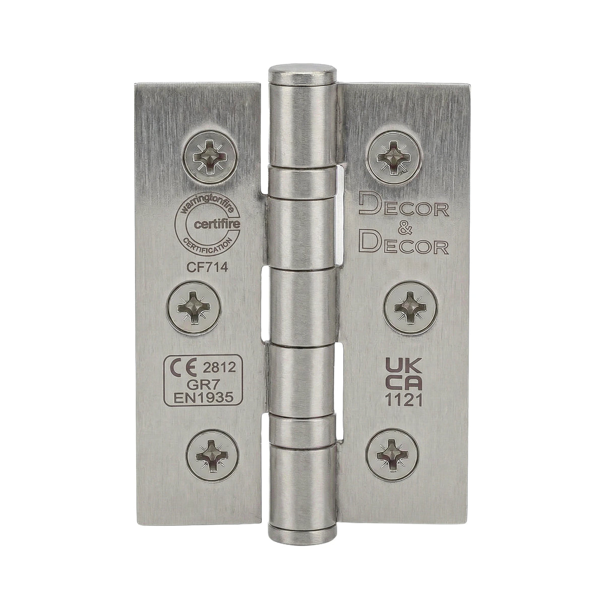 Ball Bearing Fire Rated Door Hinges - 76mm - Pair - Satin Nickel – view 9