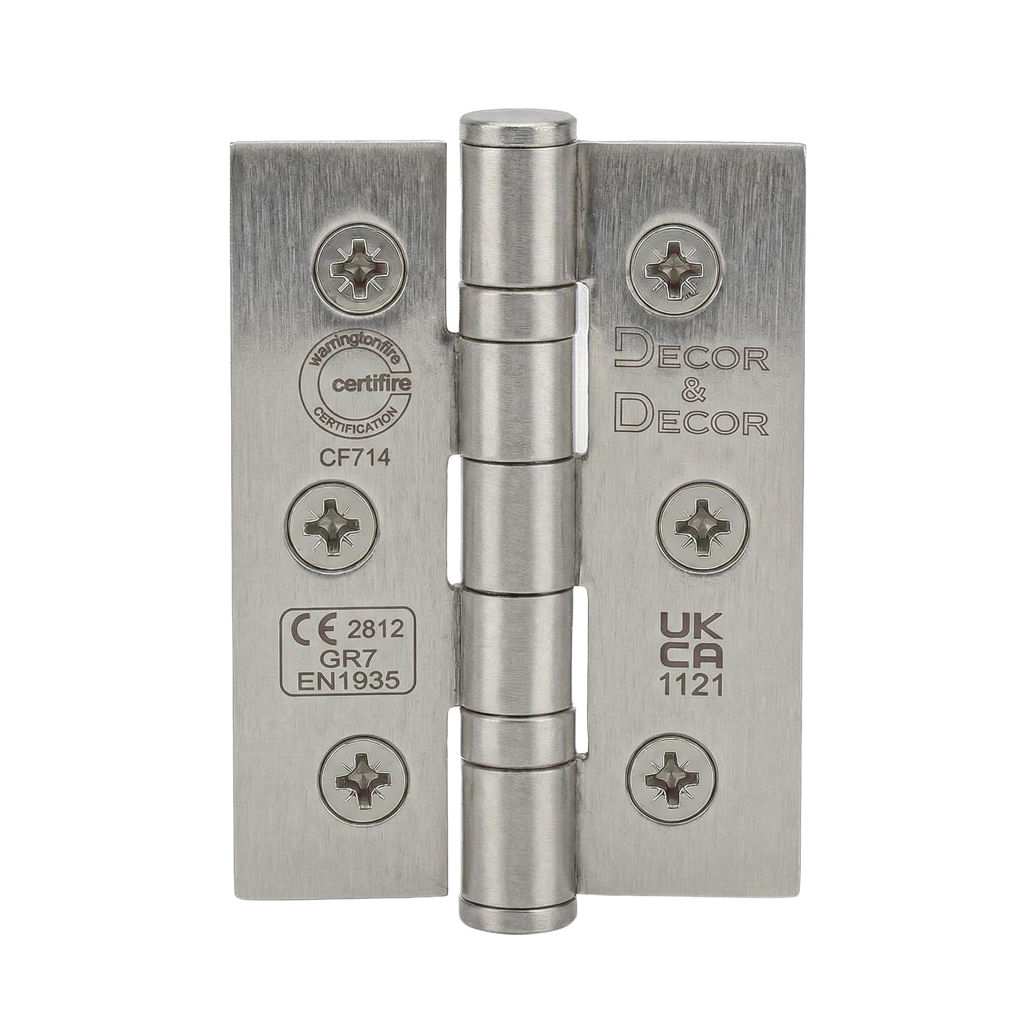 Ball Bearing Fire Rated Door Hinges - 76mm - Pair - Satin Nickel – view 9