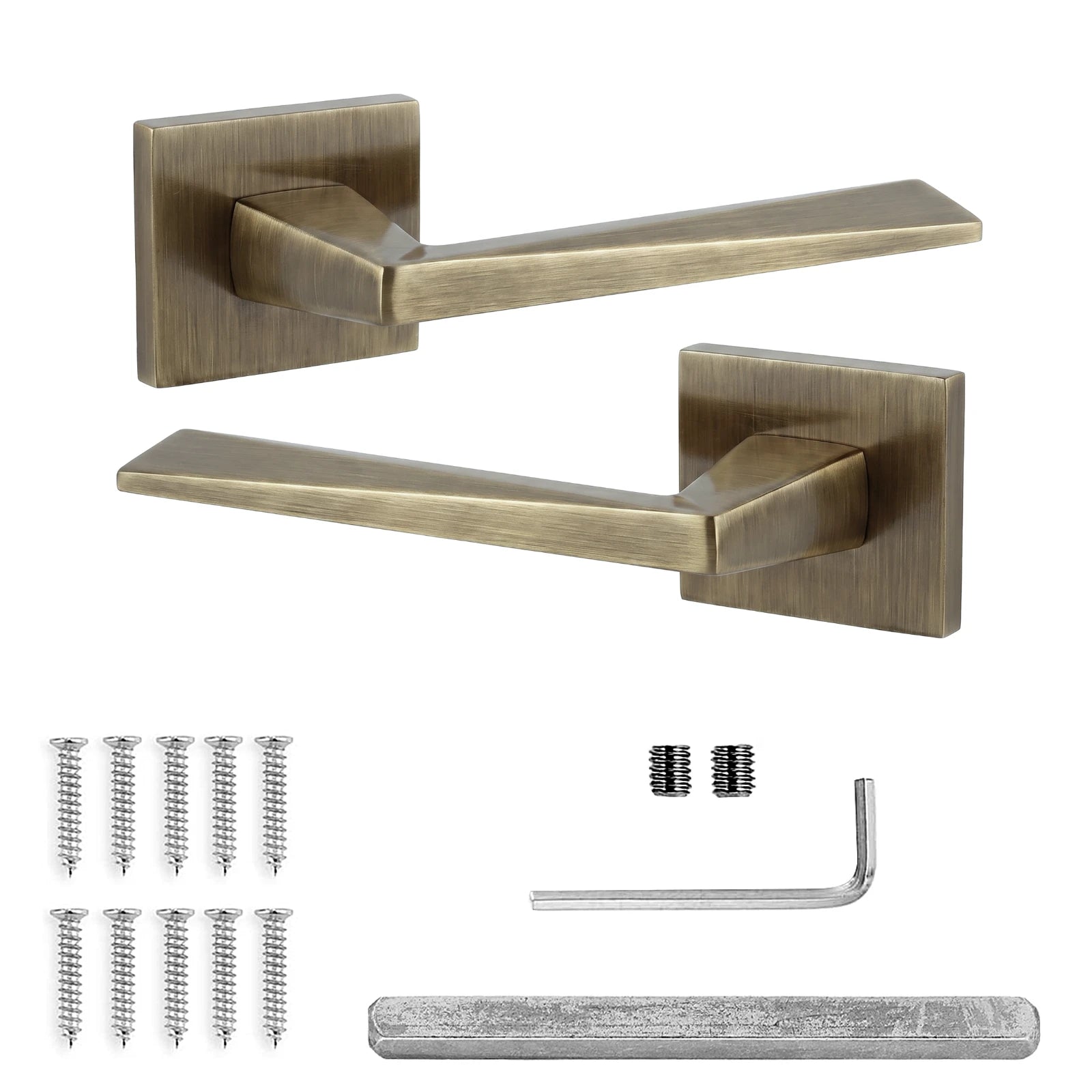 Leda Internal Door Handles - Antique Brass