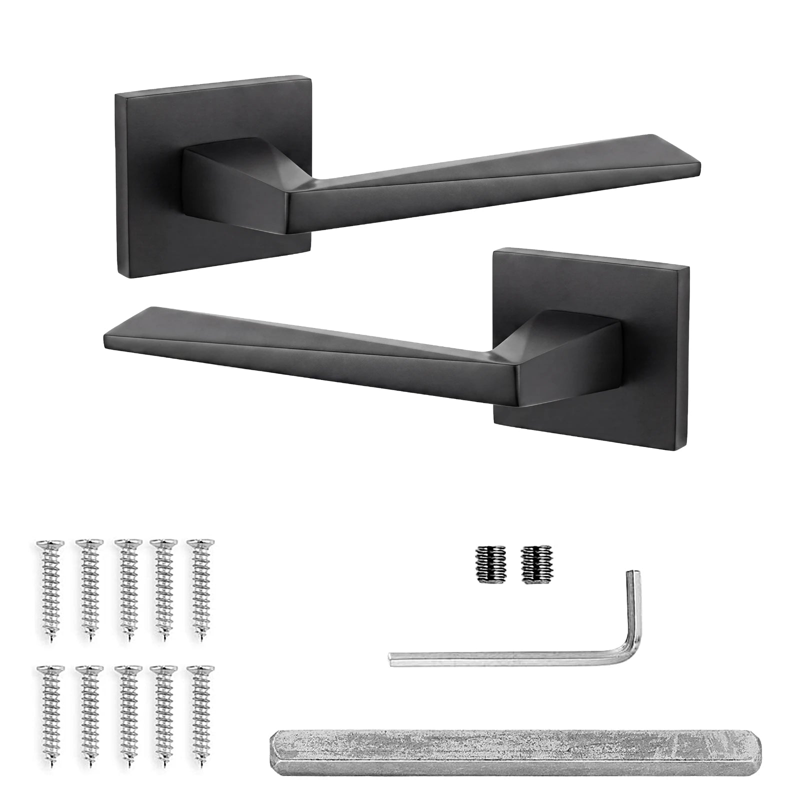 Leda Internal Door Handles - Matt Black
