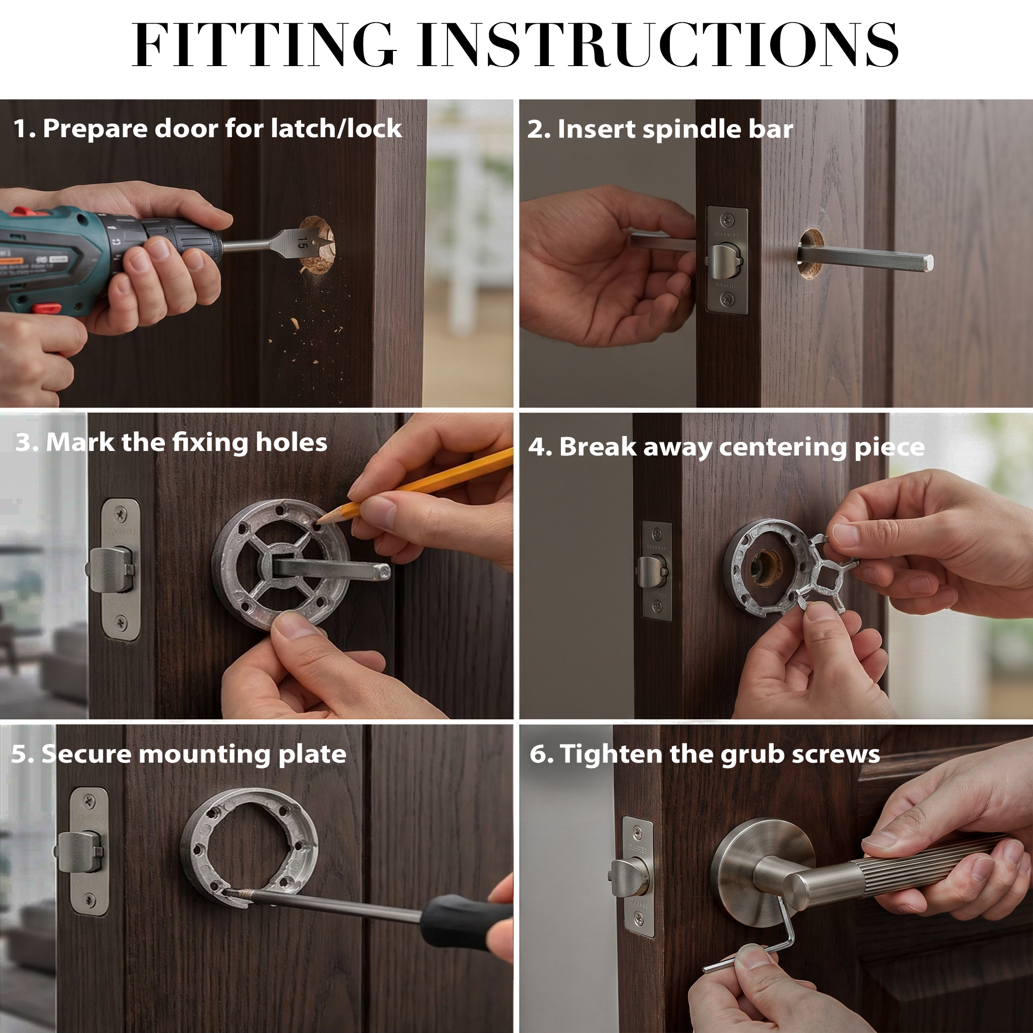 Leto Antique Brass Door Lever Handles – with a fitting and installation guide
