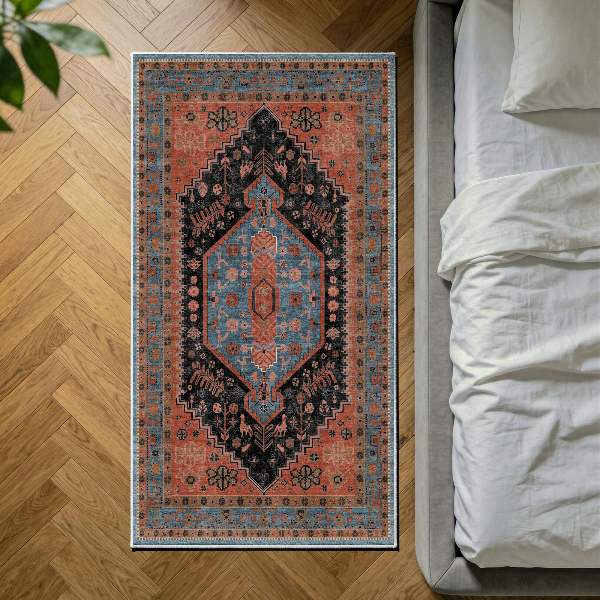 Lunora - Traditional Washable Kitchen Rug - 80x150cm