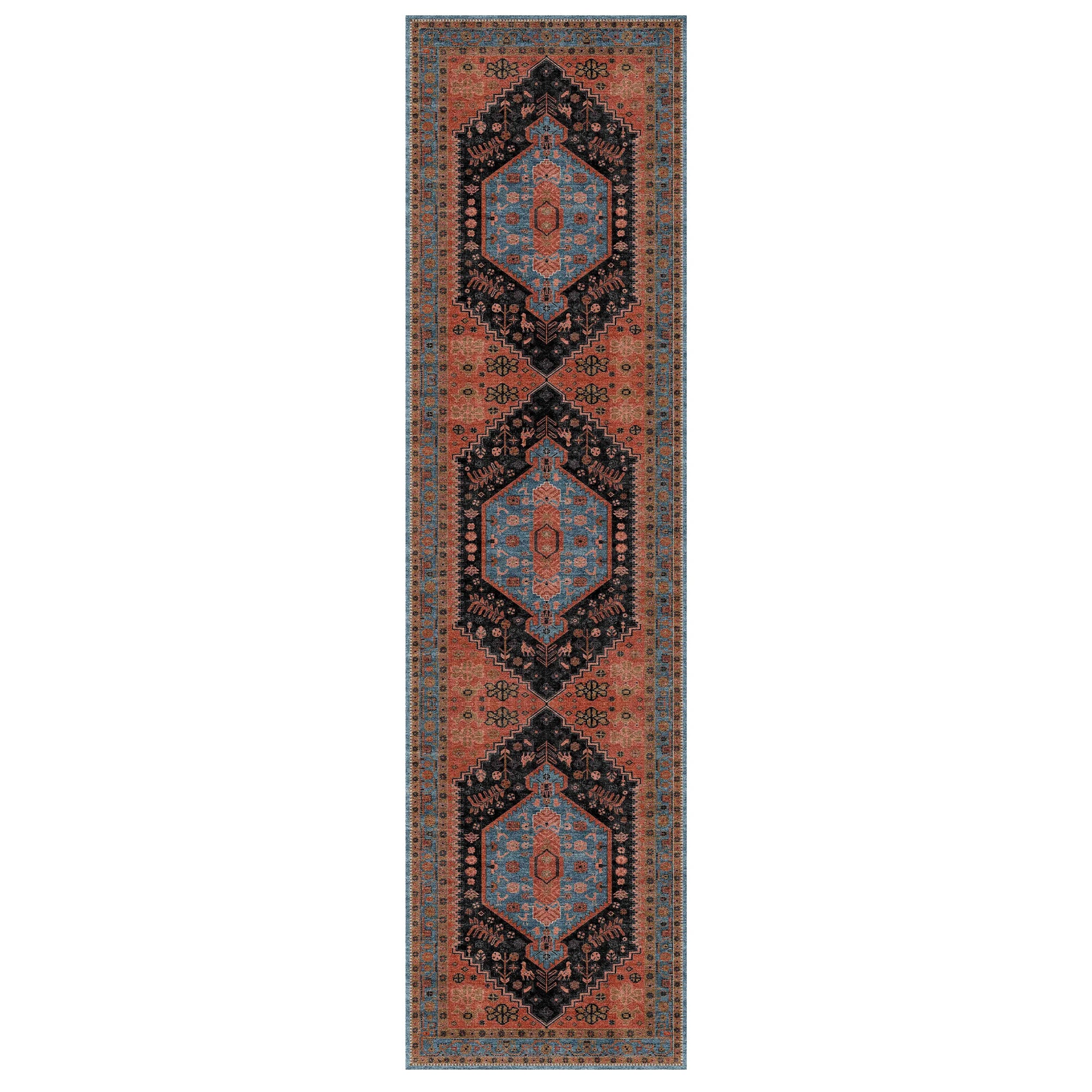 Lunora - Traditional Washable Runner Hallway Rug - 60x240cm