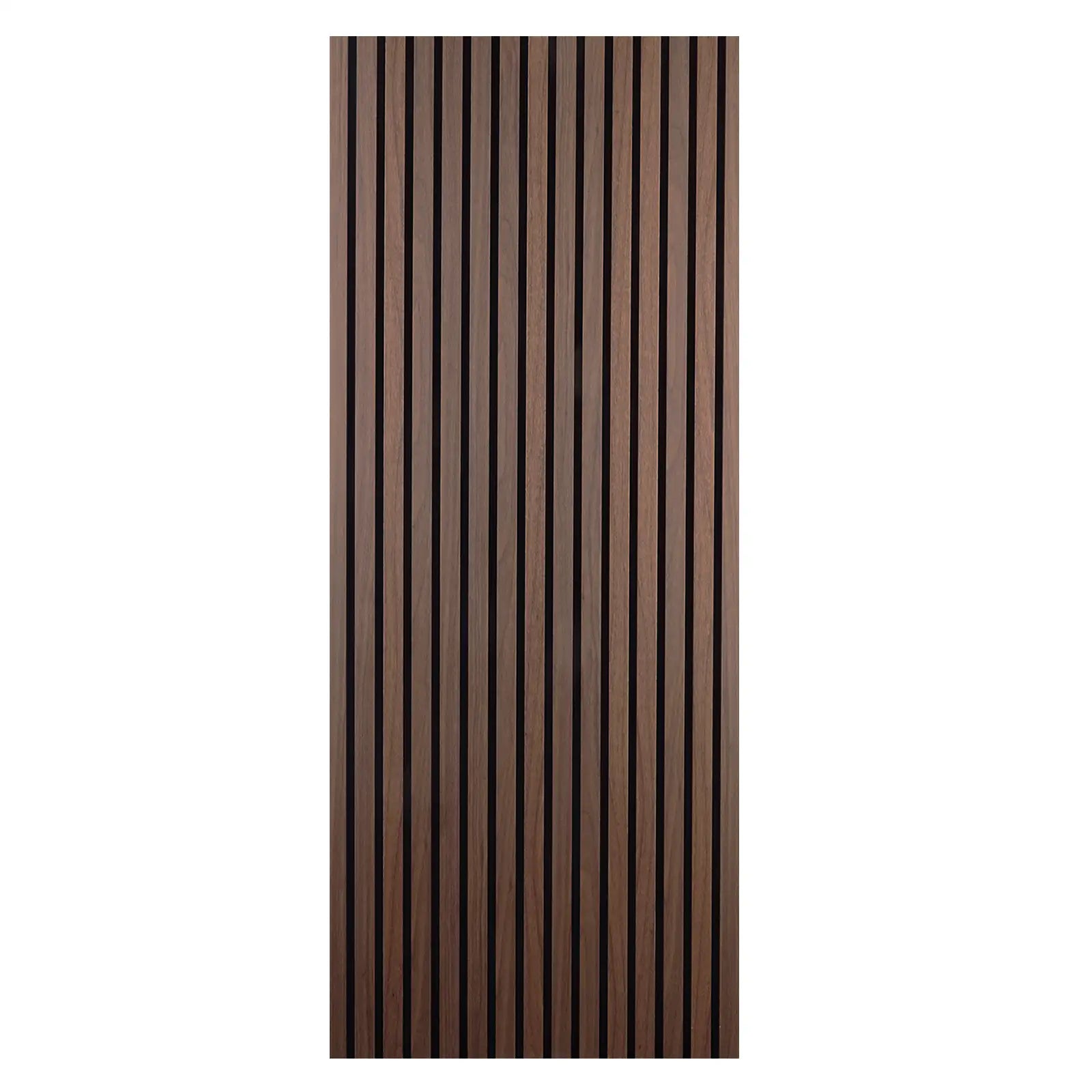 Acoustic Slat Wood Wall Panel - Smoked Oak - 2400 - Decor And Decor