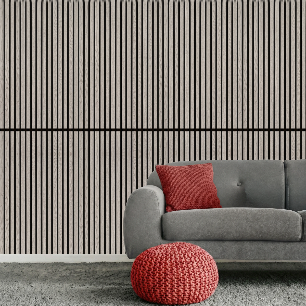 Acoustic Slat Wood Wall Panel - Grey Oak - 1200 – view 8