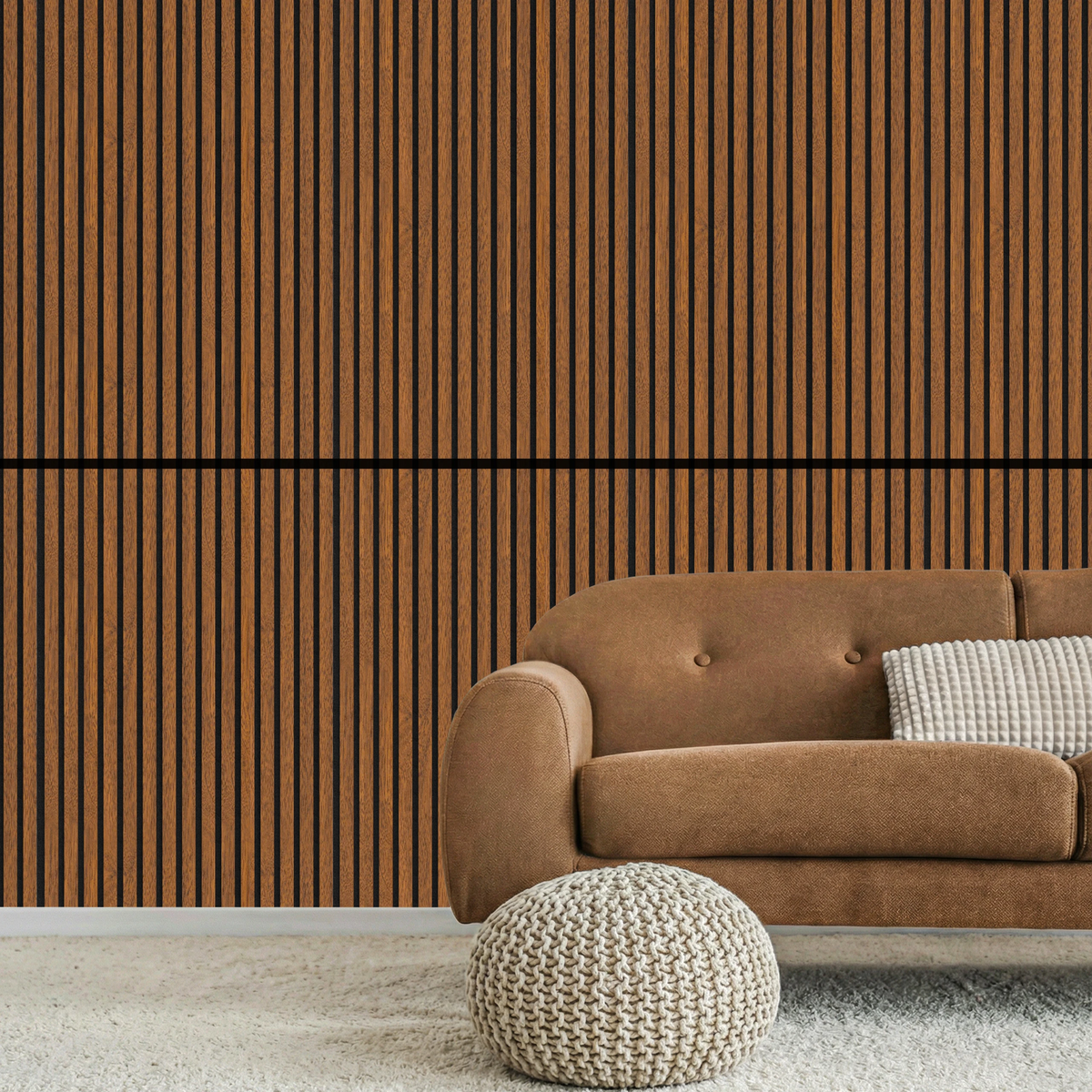 Acoustic Slat Wood Wall Panel - Walnut - 1200 – view 7
