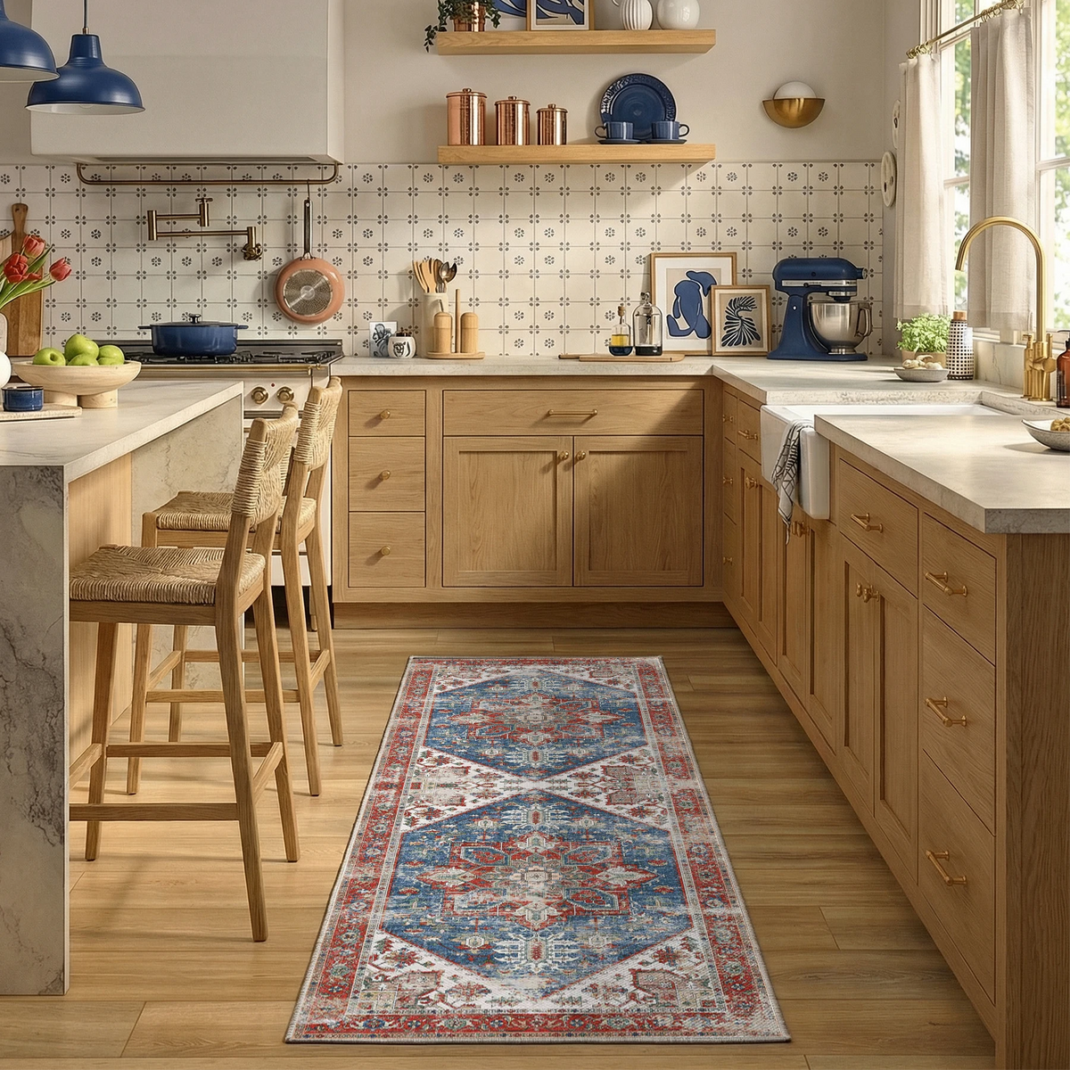 Mirela - Distressed Washable Kitchen Rug - 60x180cm – view 7