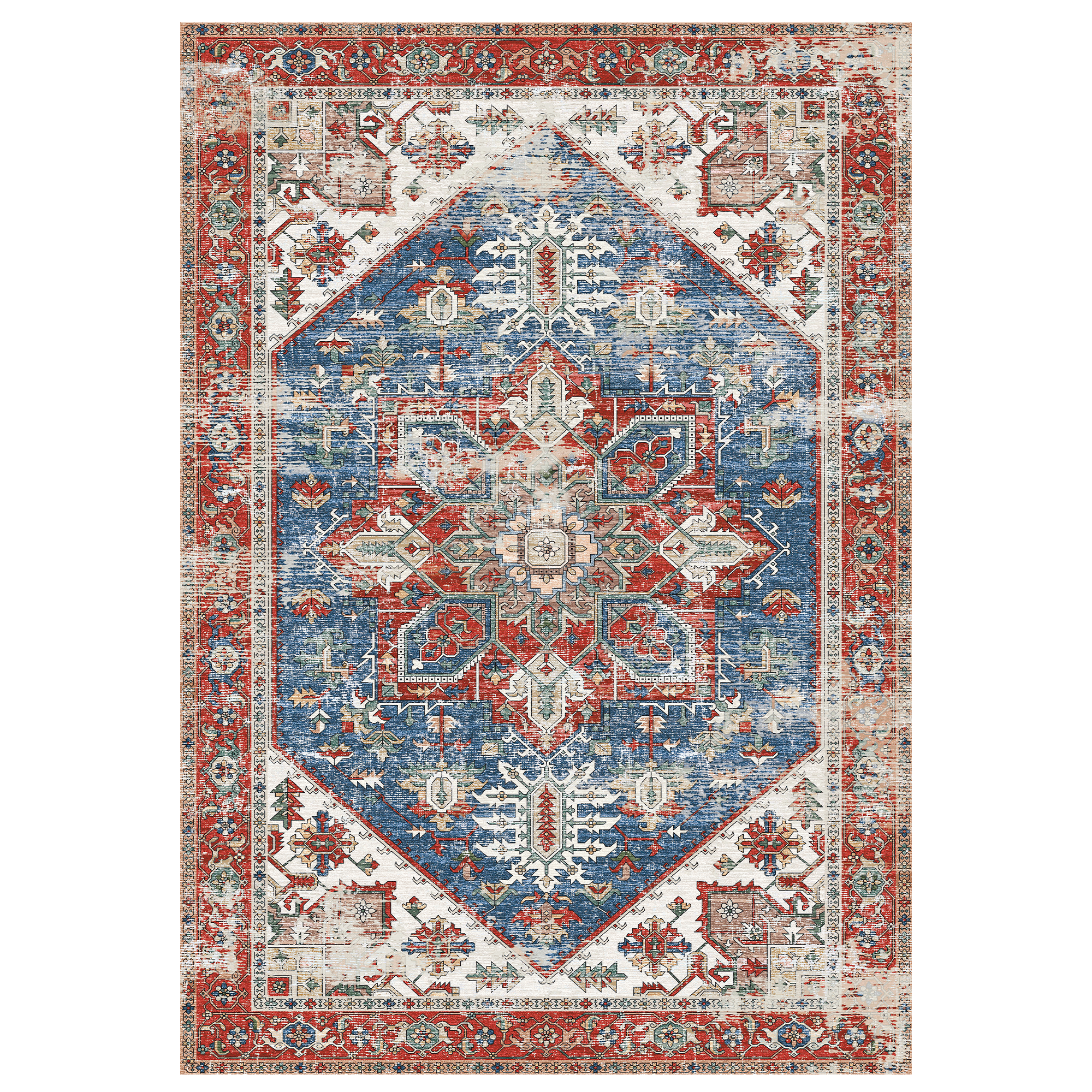 Mirela - Distressed Washable Kitchen Rug - 80x150cm