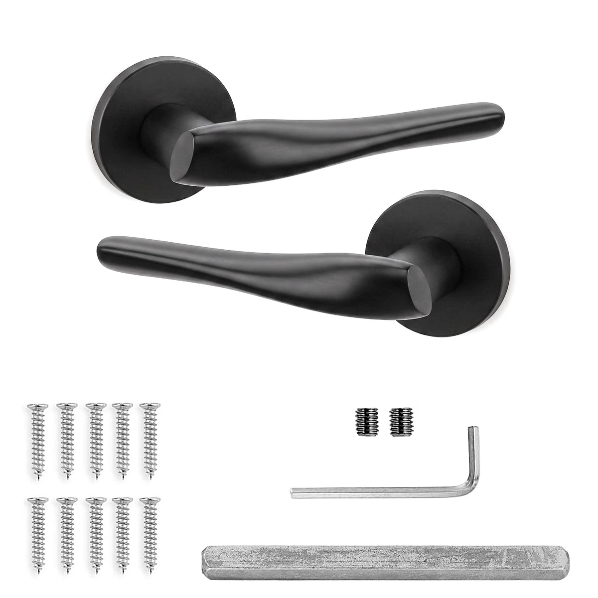 Nanda Internal Door Handles - Matt Black