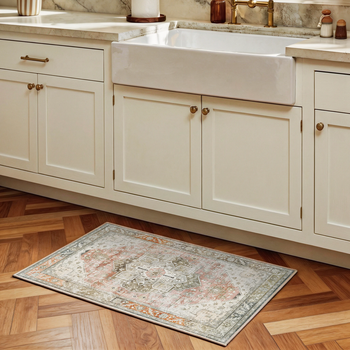 Novera - Vintage Washable Bathroom Rug - 60x90cm