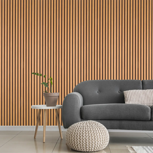 Acoustic Slat Wood Wall Panel - Oak - 2400 - Decor And Decor