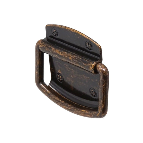 Hive - Vintage Square Drop Ring Pull Handle - Antique Copper - Decor And Decor