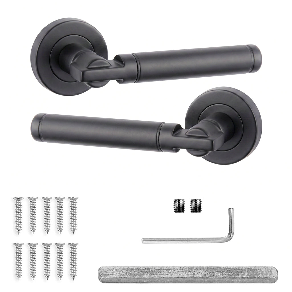 Enigma Matt Door Lever Handles Pair Handles
