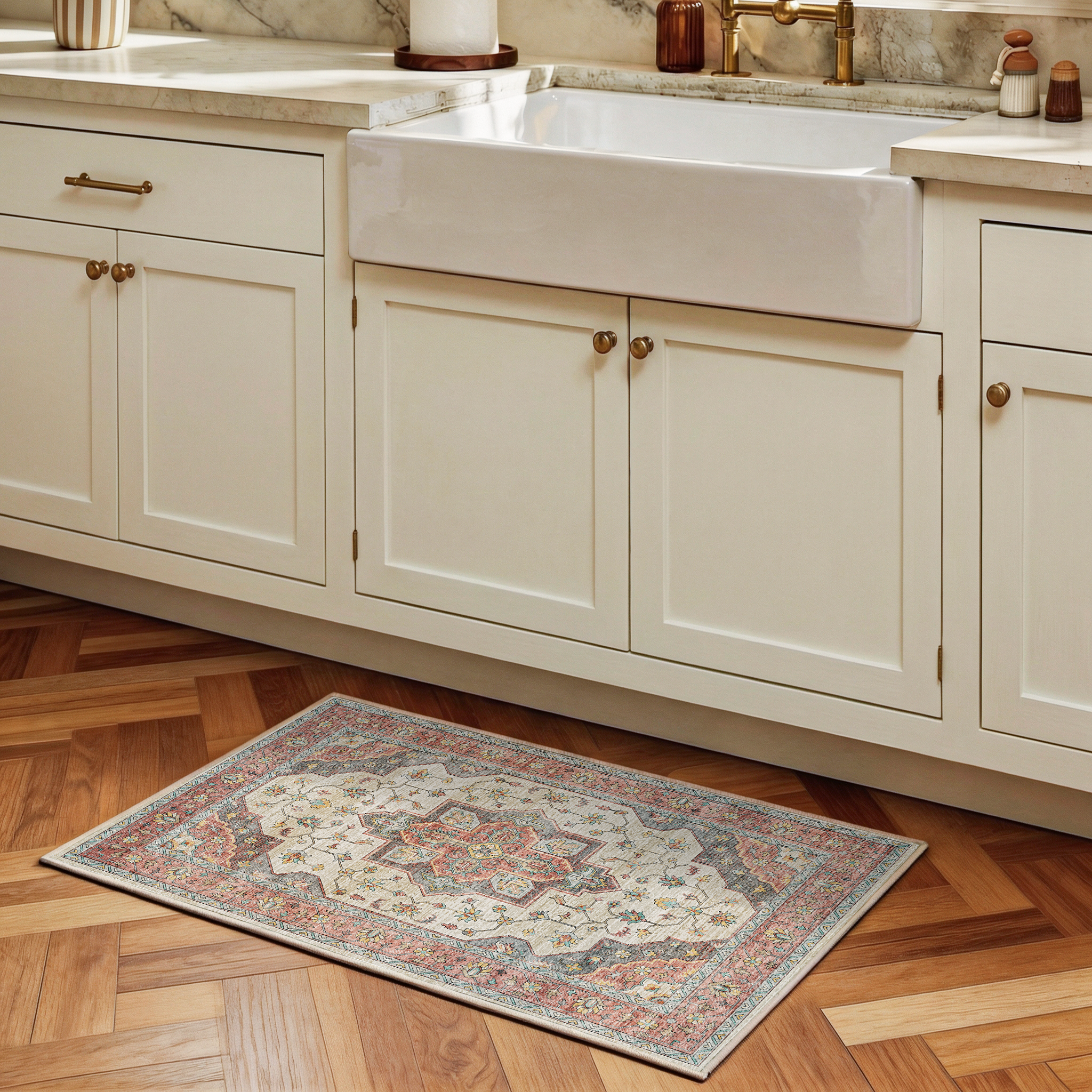 Solora - Persian Washable Bathroom Rug - 60x90cm