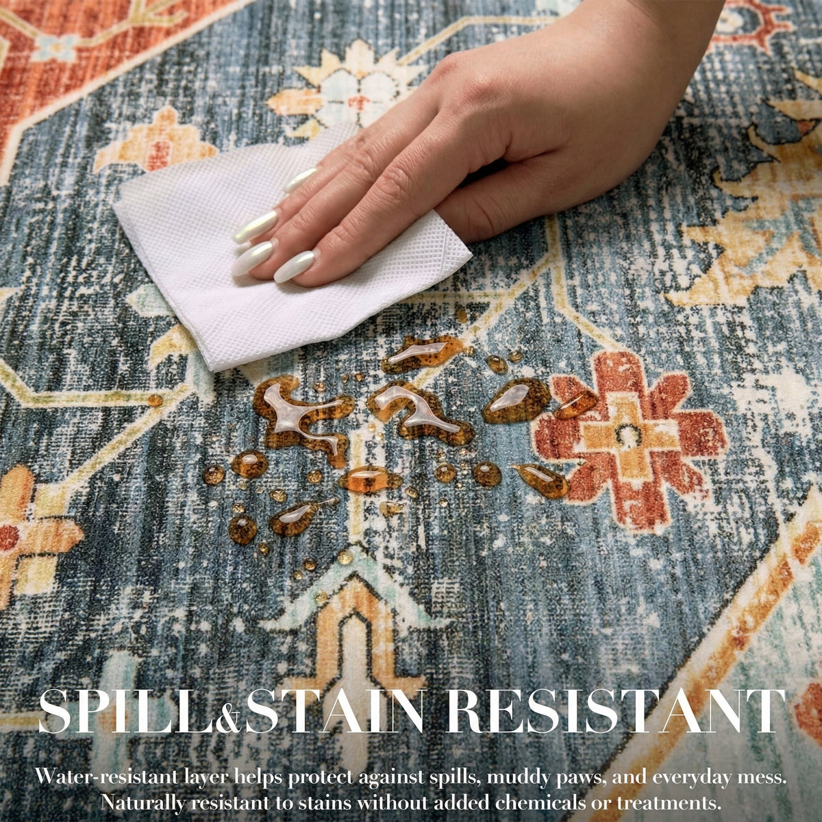 Avenza - Traditional Washable Small Runner Rug - 80x150cm – view 5