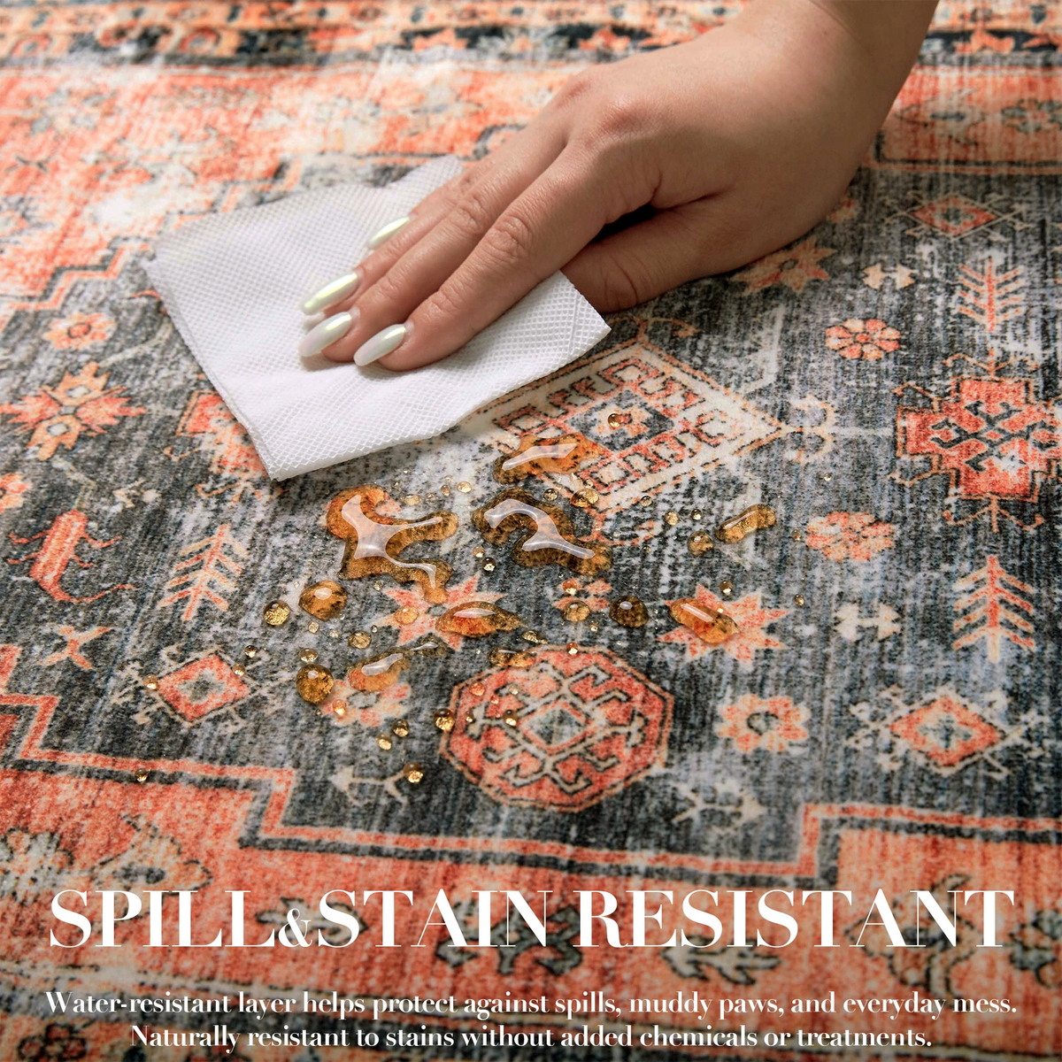 Calmere - Vintage Washable Small Rug - 60x90cm – view 6