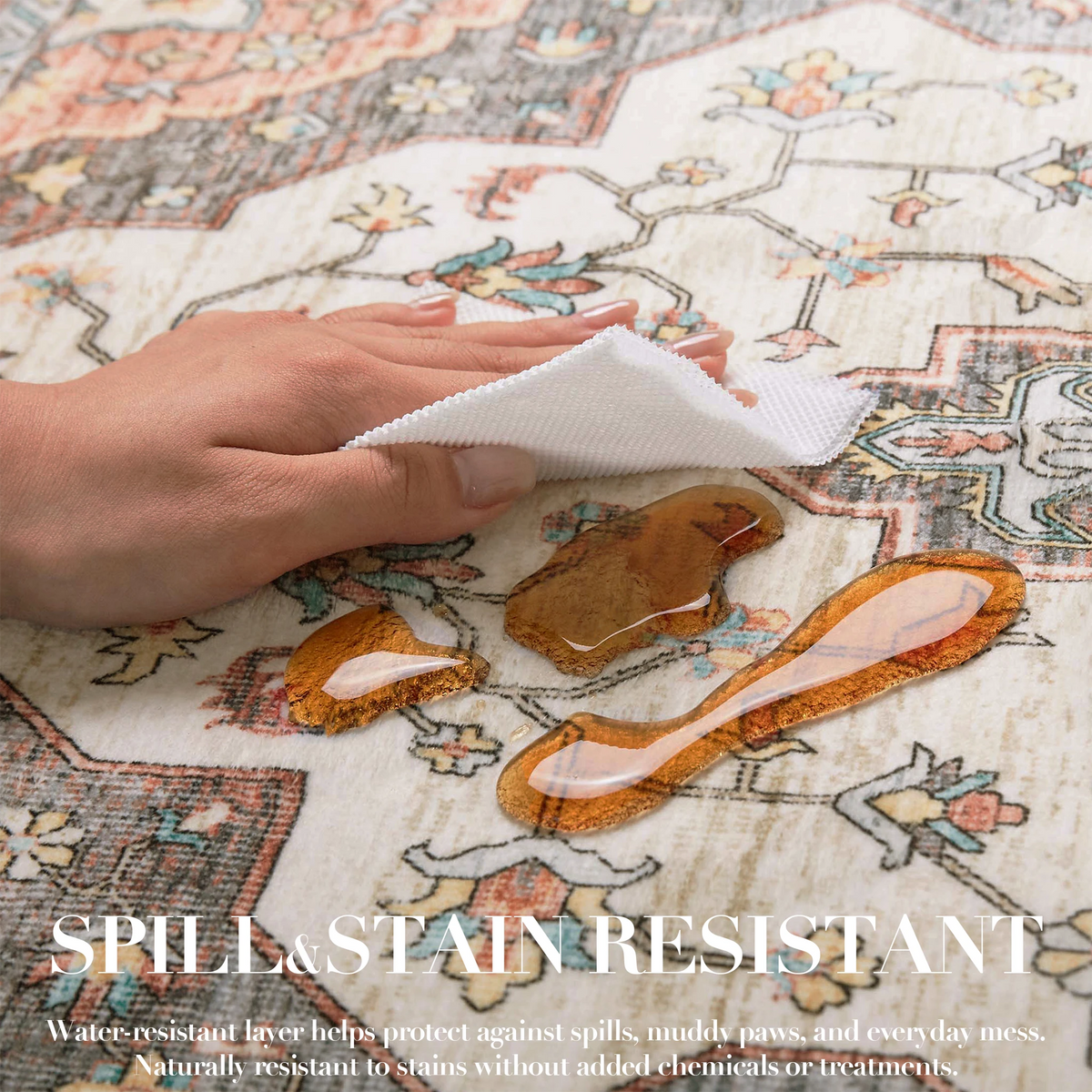 Solora - Persian Washable Runner Hallway Rug - 60x240cm – view 6