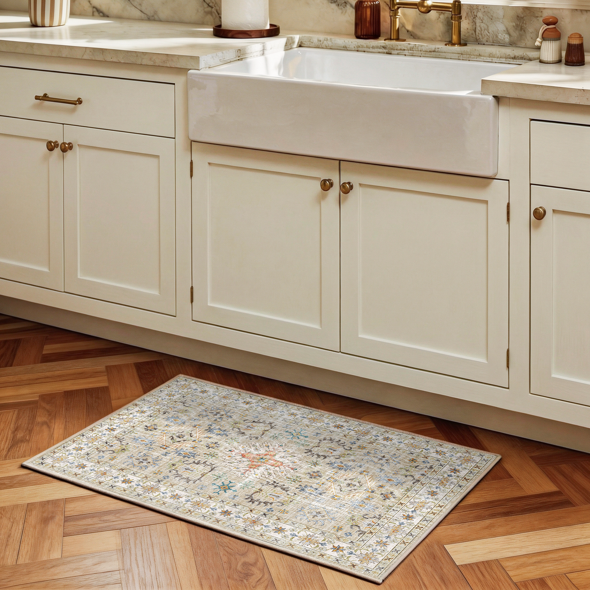Tessia - Vintage Washable Small Rug - 60x90cm