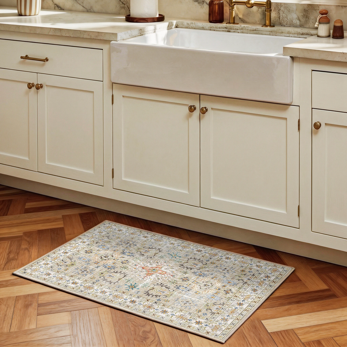 Tessia - Vintage Washable Small Rug - 60x90cm