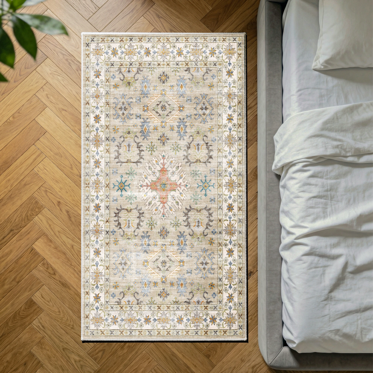 Tessia - Vintage Washable Kitchen Rug - 80x150cm