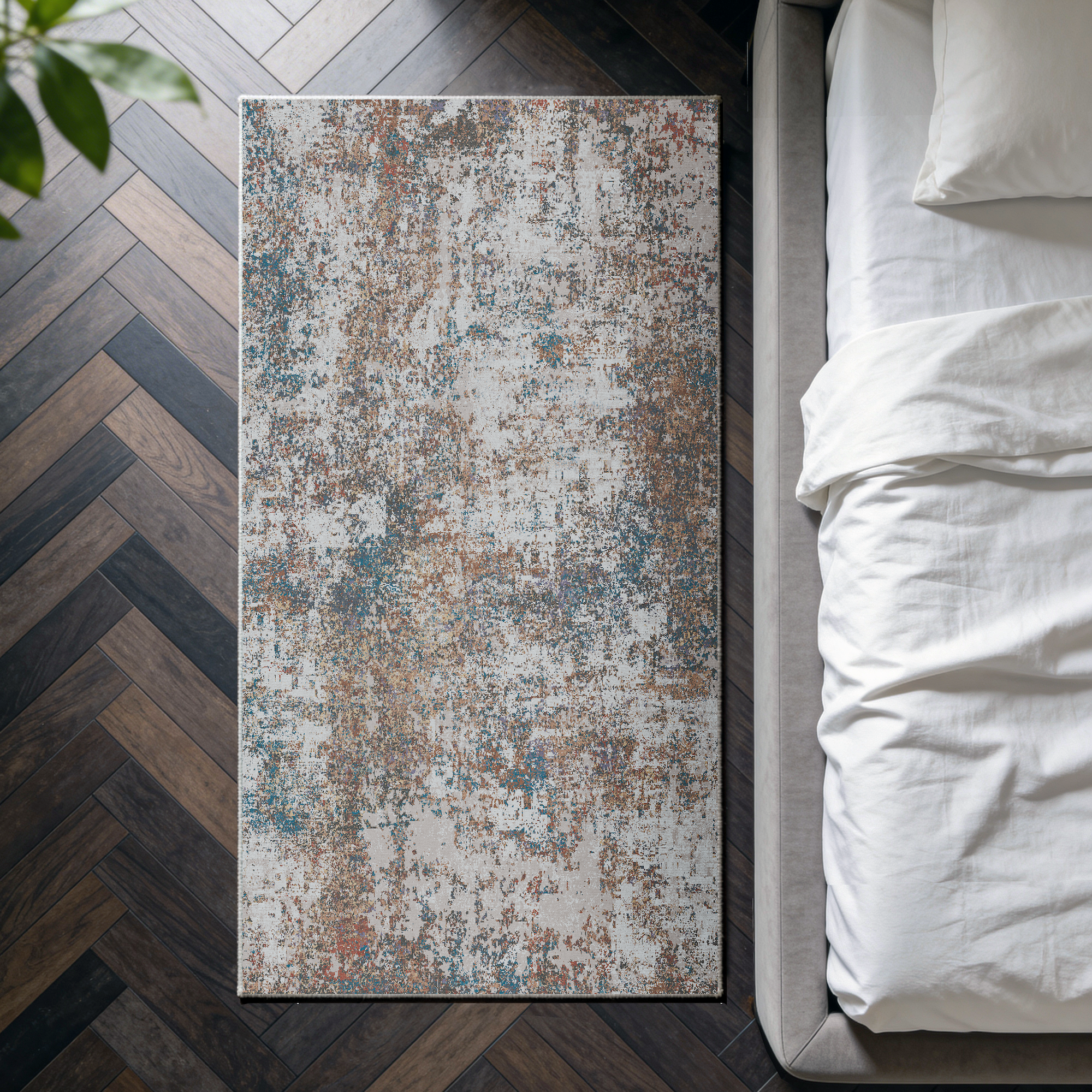 Trivon - Abstract Washable Small Rug - 80x150cm
