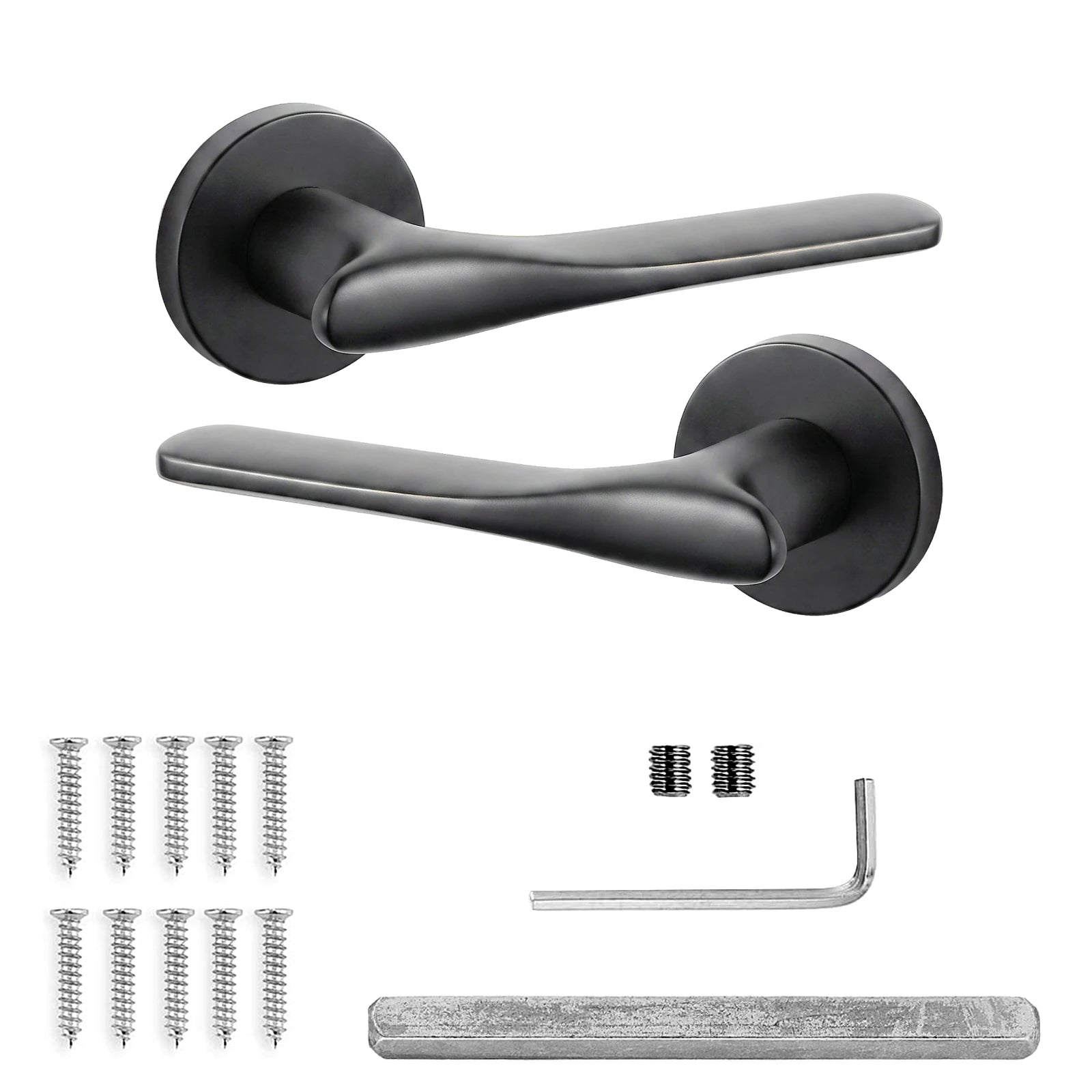 Verita Internal Door Handles - Matt Black