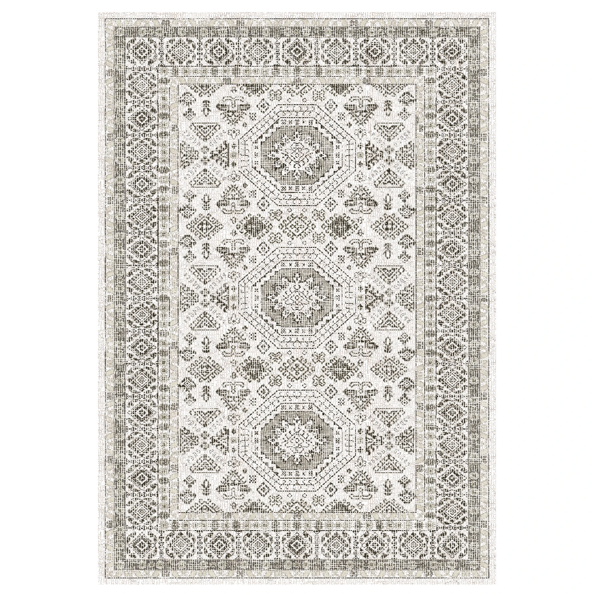 Vassia - Monochrome Washable Kitchen Rug - 80x150cm