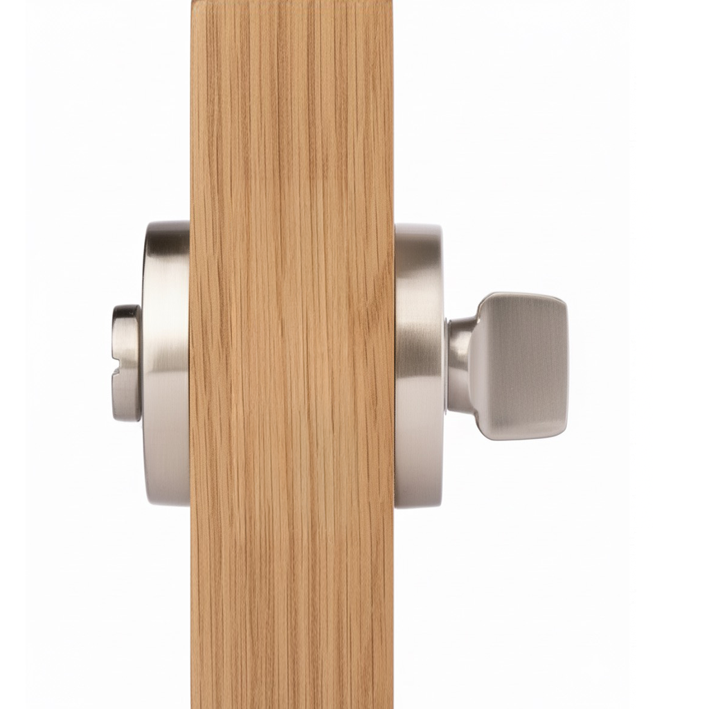 Bathroom Thumbturn and Release - Satin Nickel