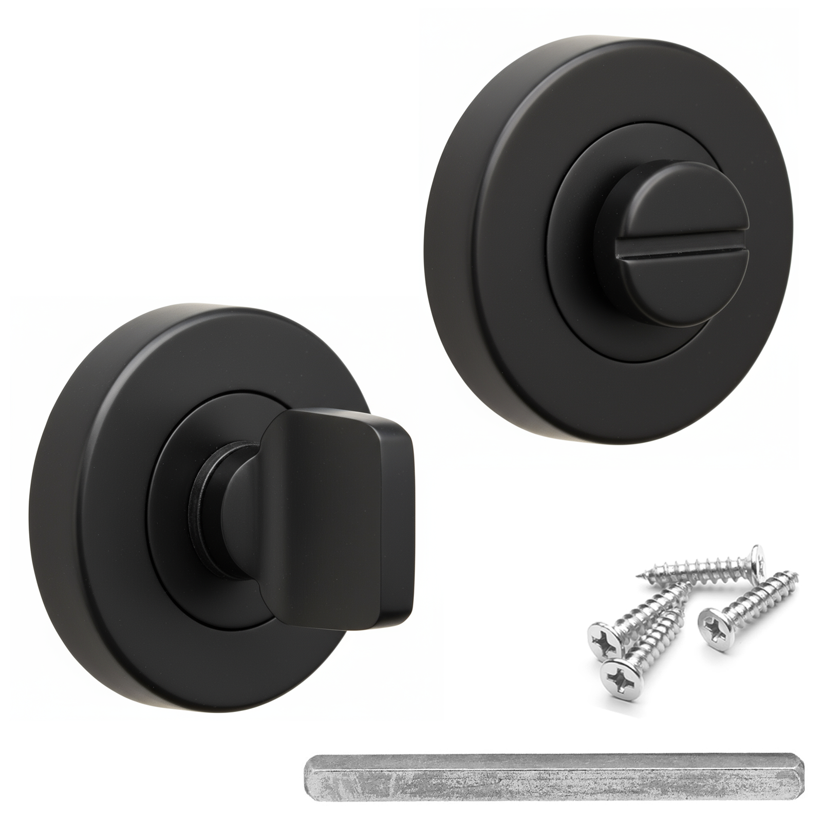Bathroom Thumbturn and Release - Matt Black