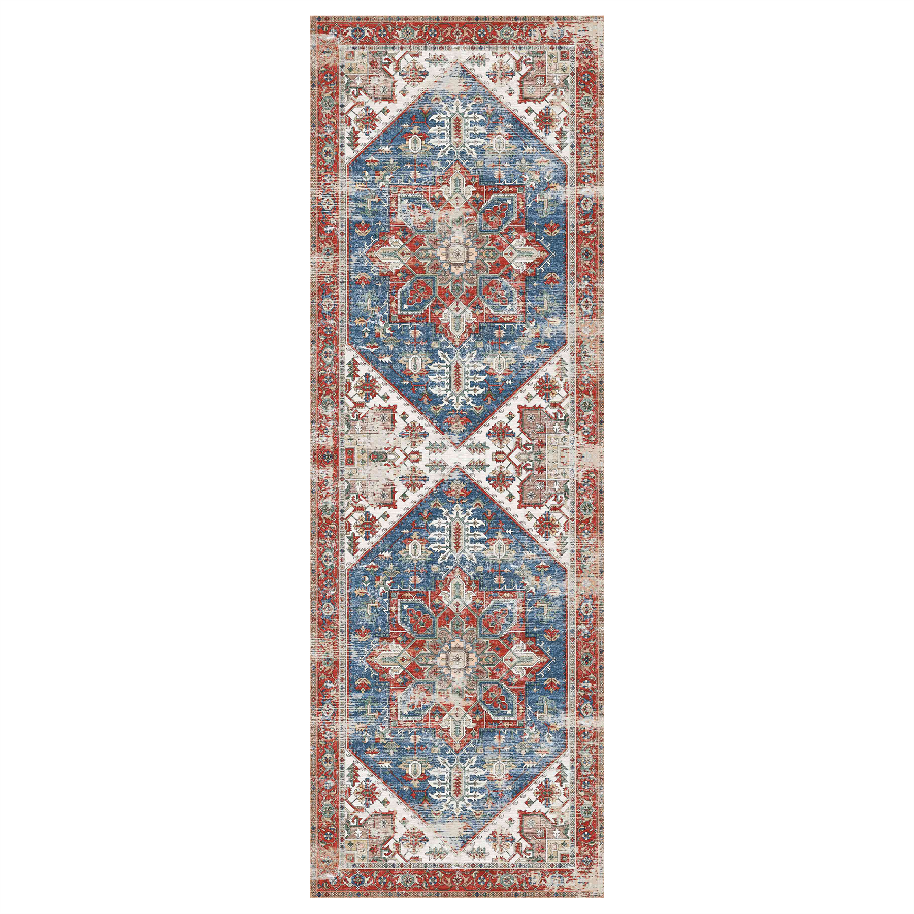 Mirela - Distressed Washable Kitchen Rug - 60x180cm