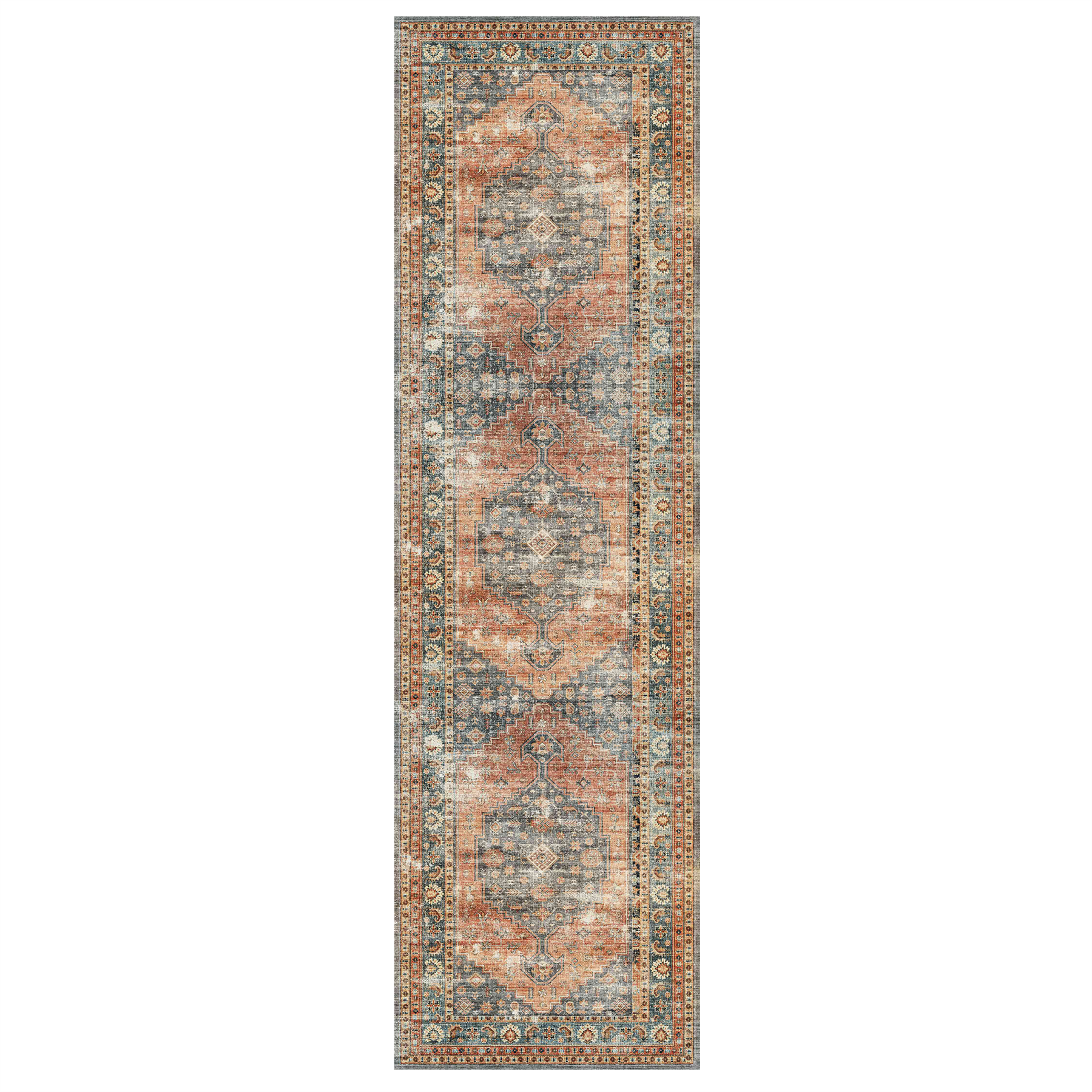 Calmere - Vintage Washable Runner Hallway Rug - 80x300cm
