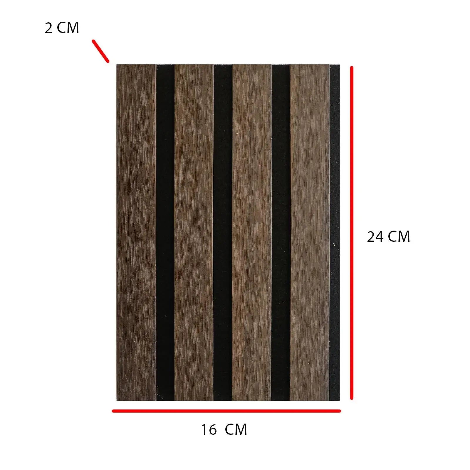 Acoustic Slat Wood Wall Panel - Smoked Oak - SAMPLE - Sample Order | Upgrade Today