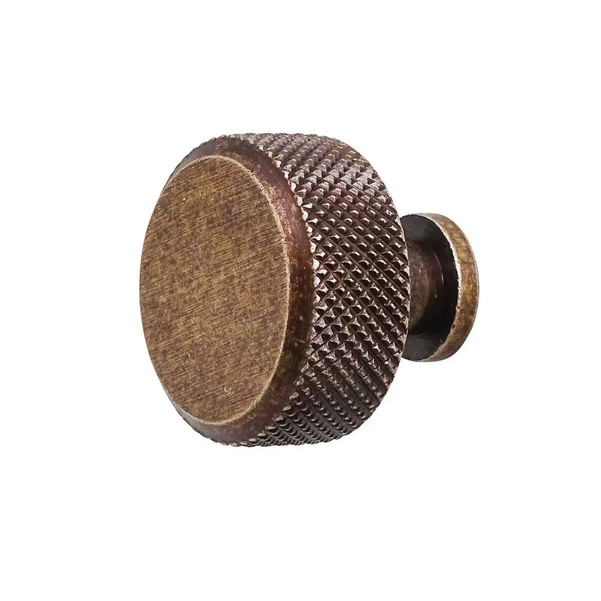 Amelia Knurled Round Cabinet Knob - Antique Copper