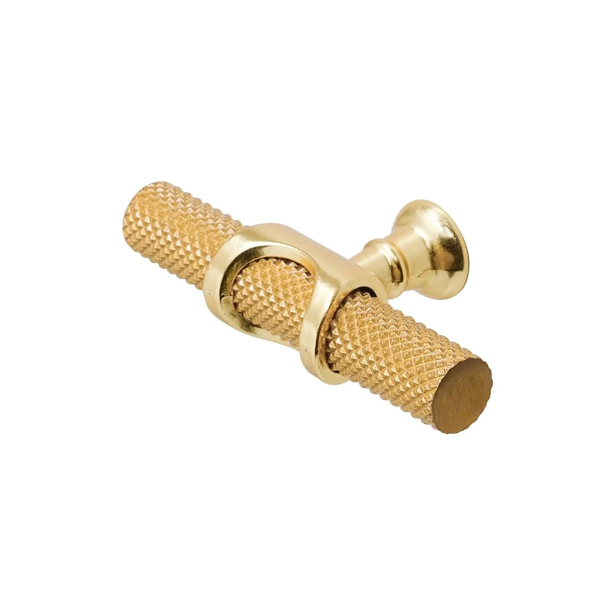 Amelia - Knurled T-Bar Kitchen Cabinet Knob - Matt Gold