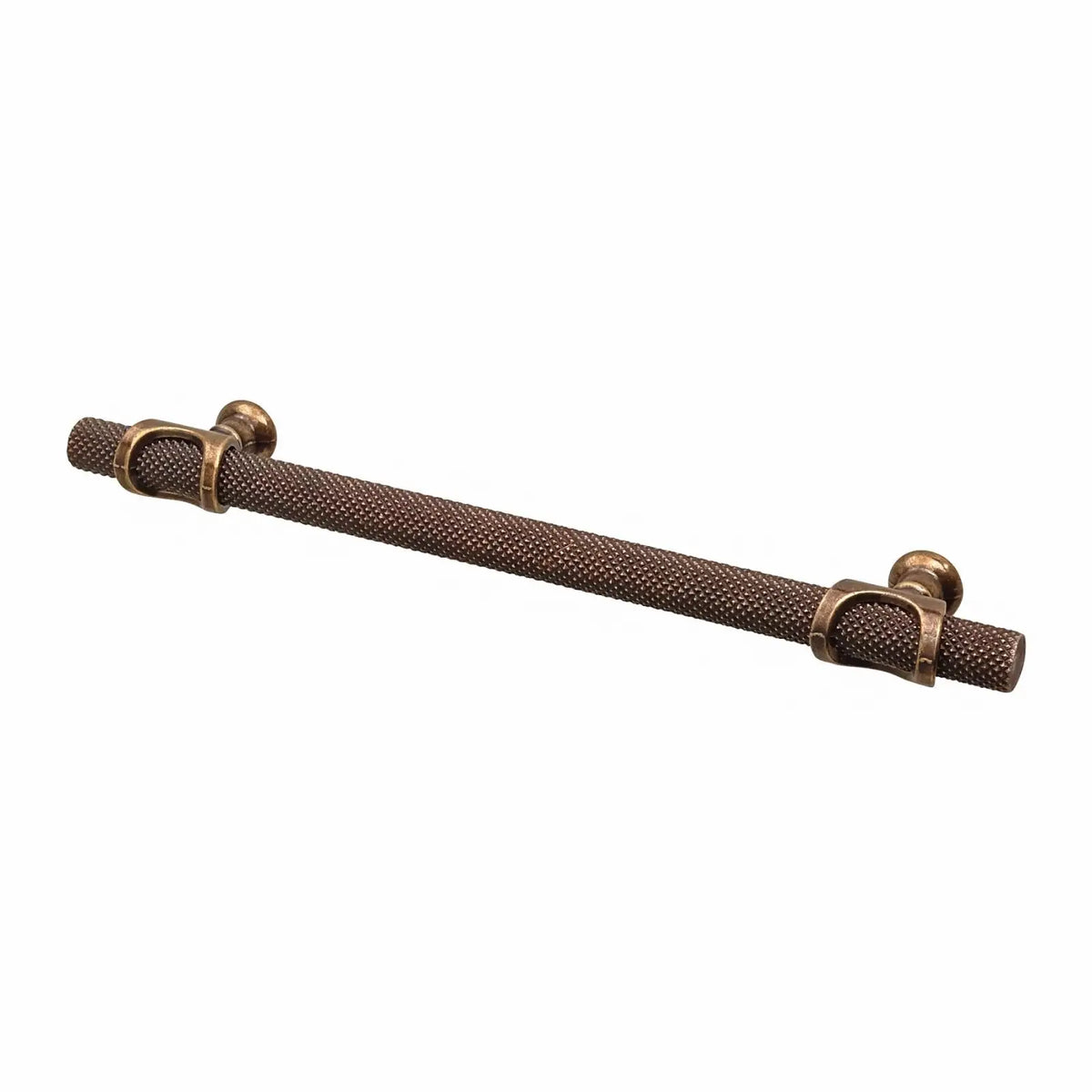 Amelia - Knurled T-Bar Kitchen Cupboard Handle -  Antique Copper