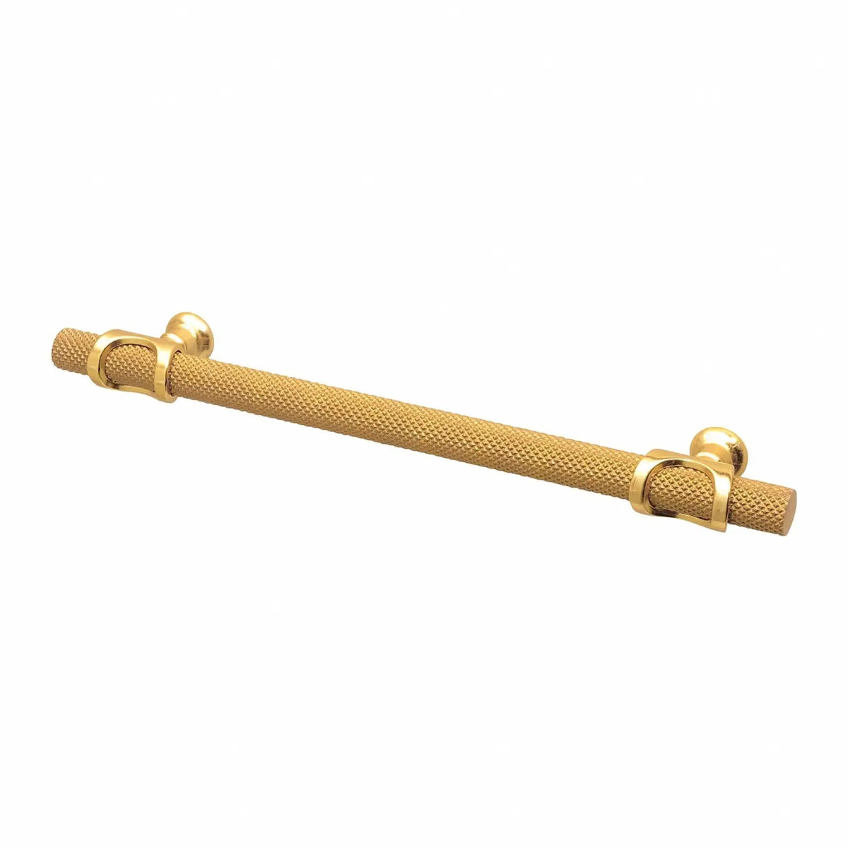 Amelia - Knurled T-Bar Kitchen Cupboard Handle -  Matt Gold