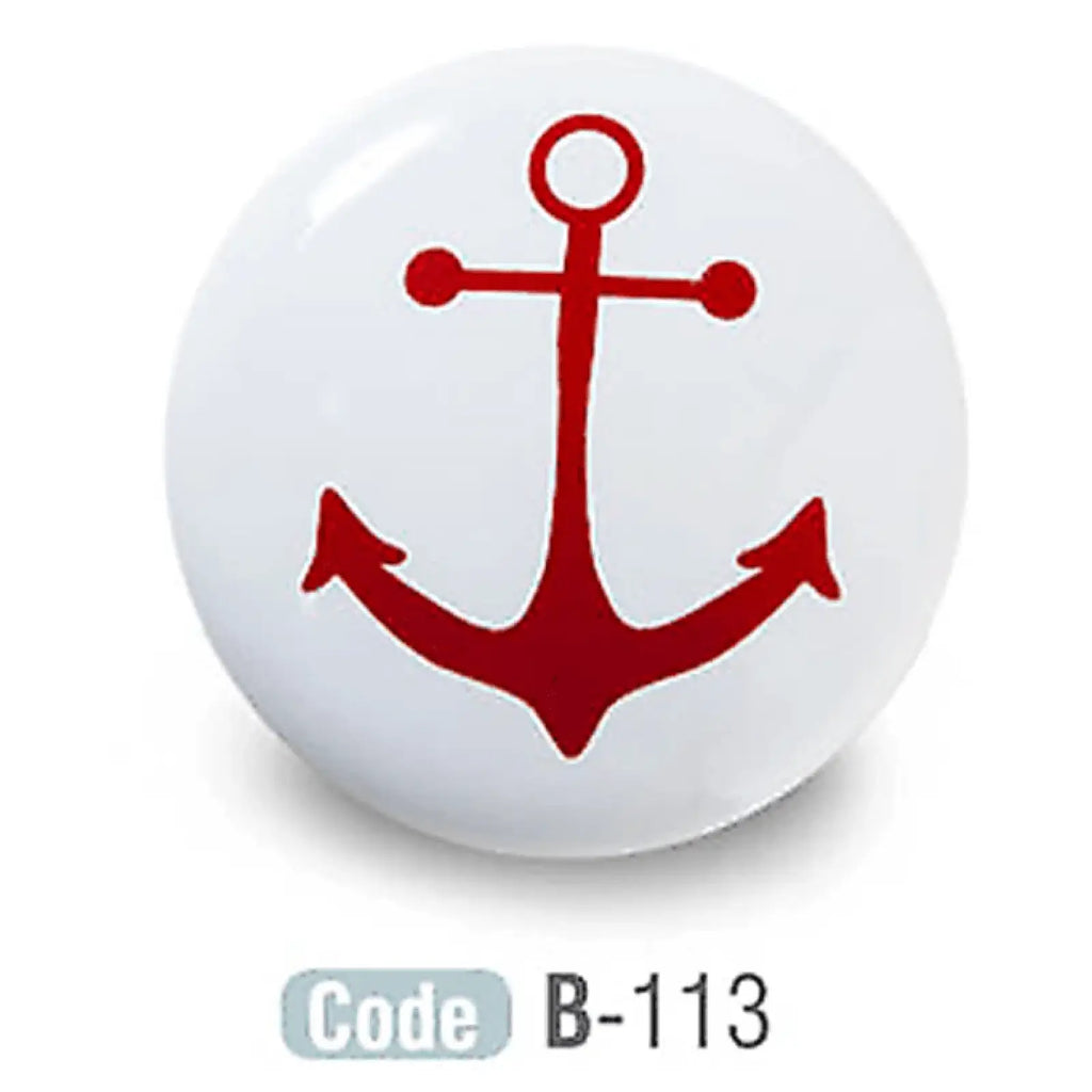 Anchor Colourful Ceramic Cupboard Knobs